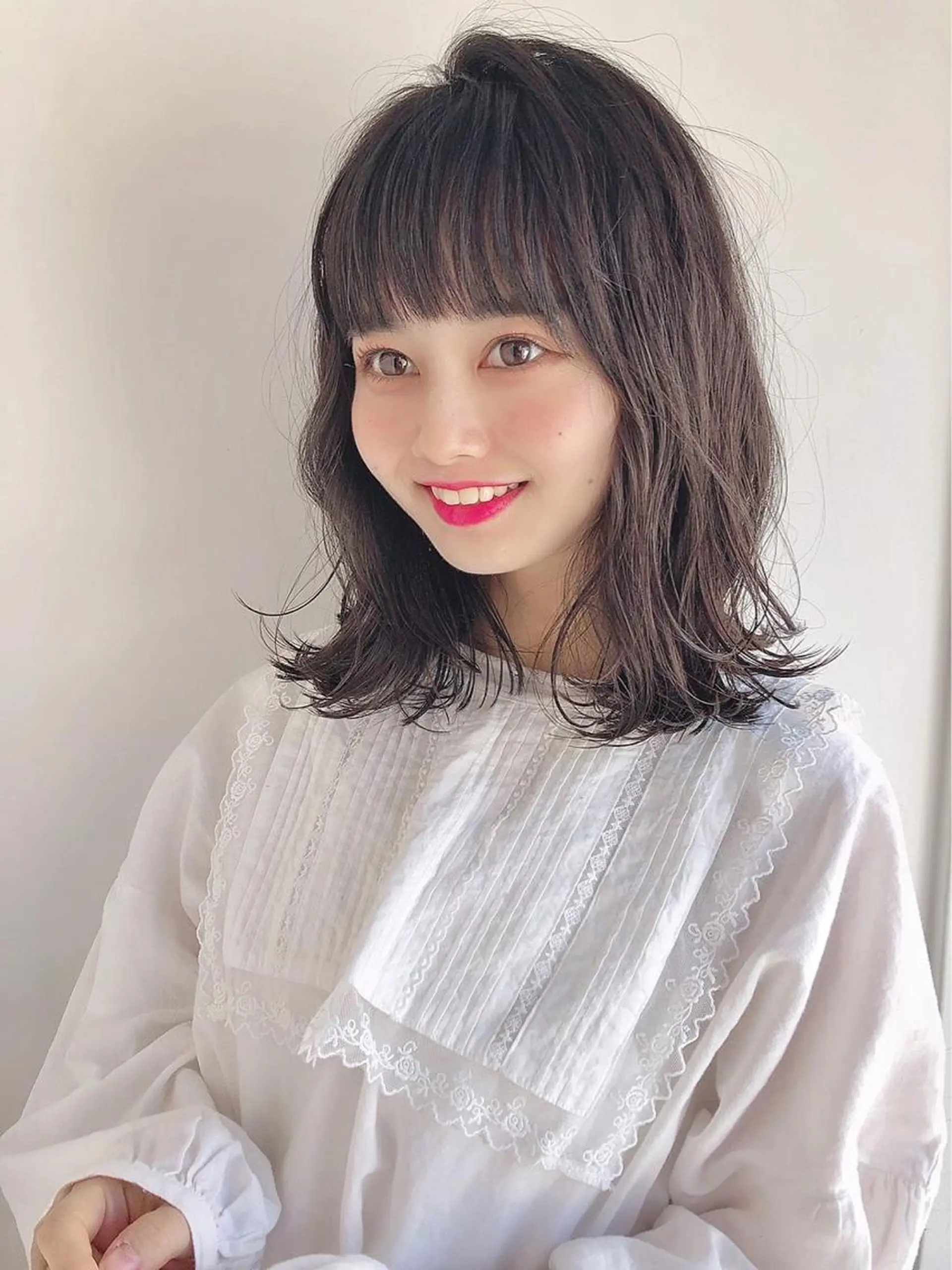 セミロング カラー パーマ ヘアアレンジ 【公式】amble luxe池袋東口💛のヘアスタイル