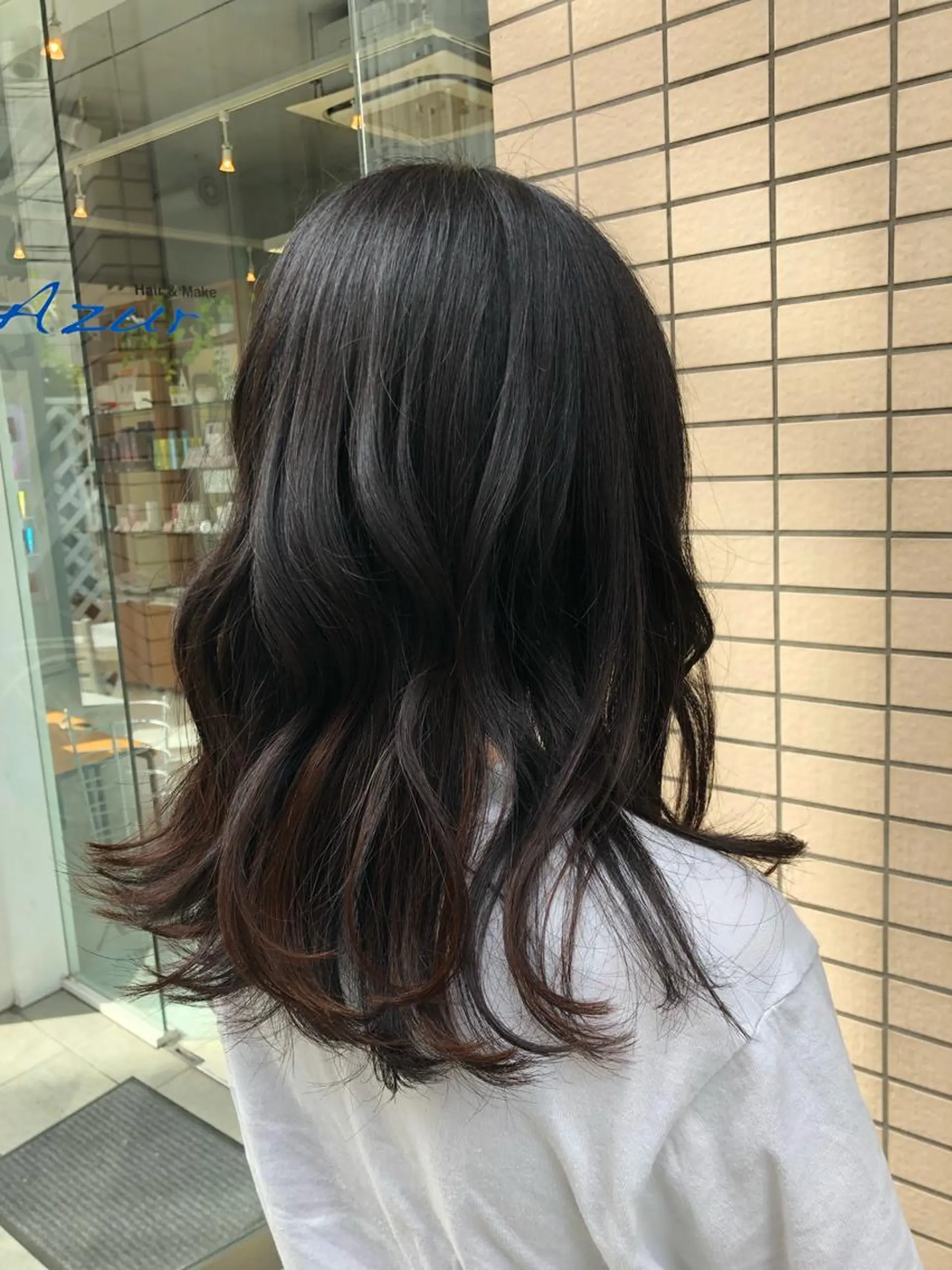 ミディアム ヘアカラー 阿部 美咲のヘアスタイル