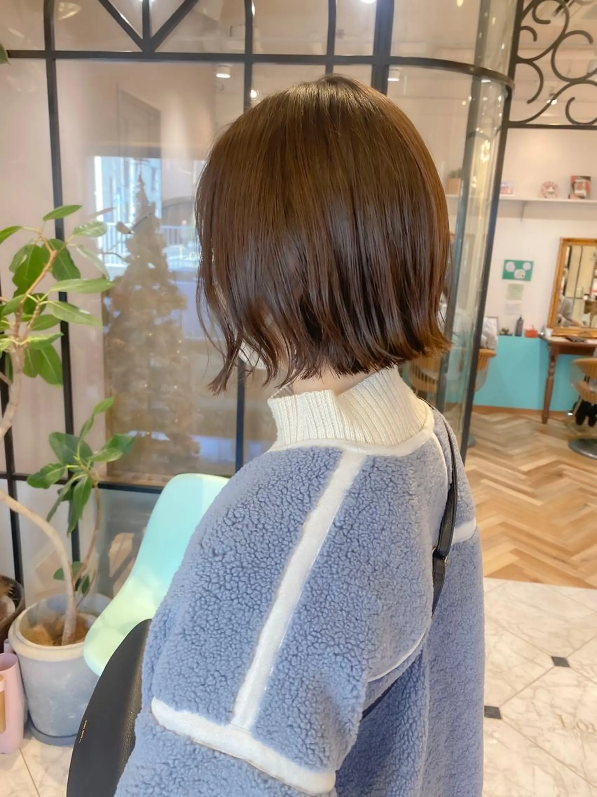 ショート カラー カット ヘアカラー トリートメント ボブ韓国風レイヤー 錦糸町/畠中ケントのヘアスタイル