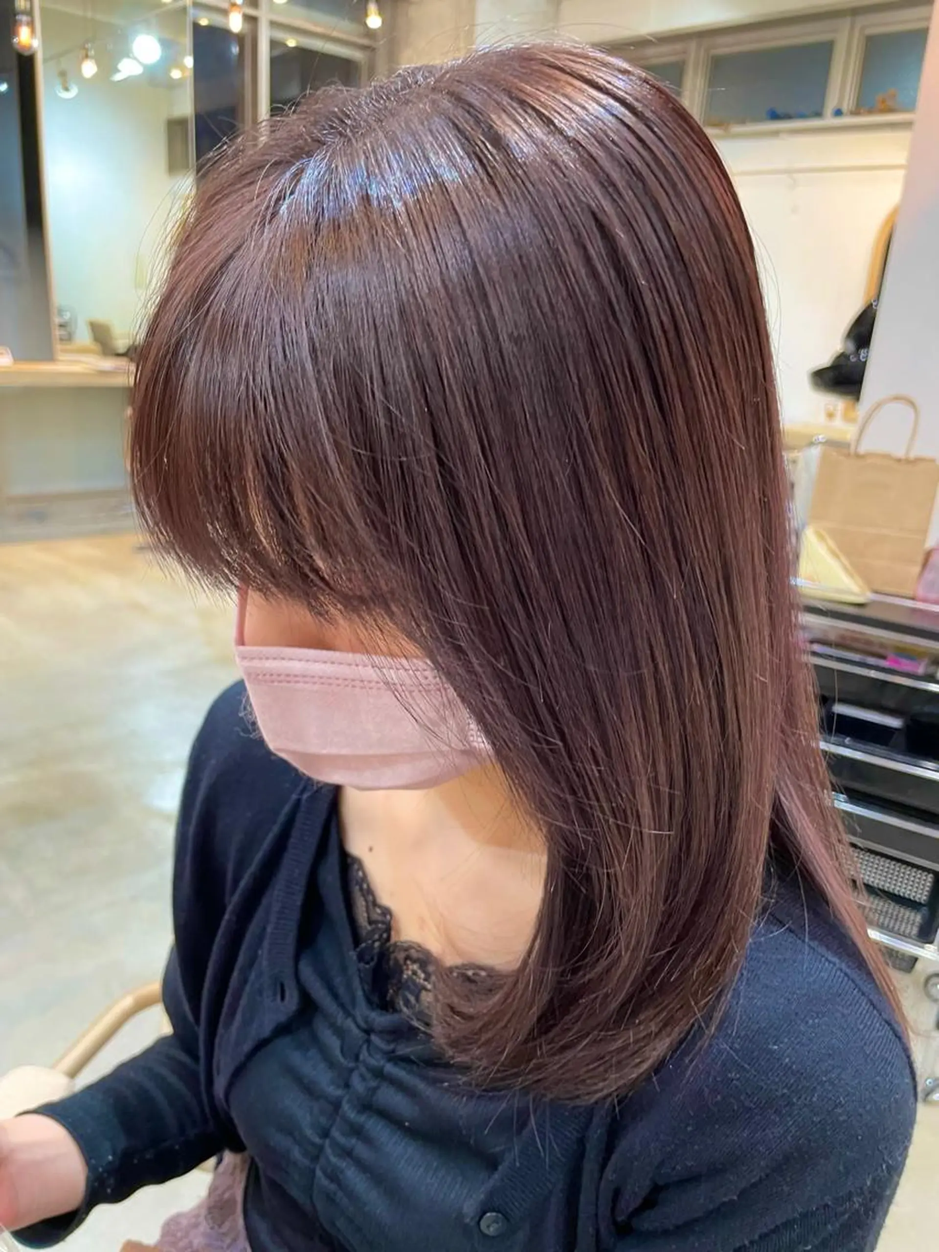 ロング カラー 新宿ケアブリーチ 稲垣颯太のヘアスタイル