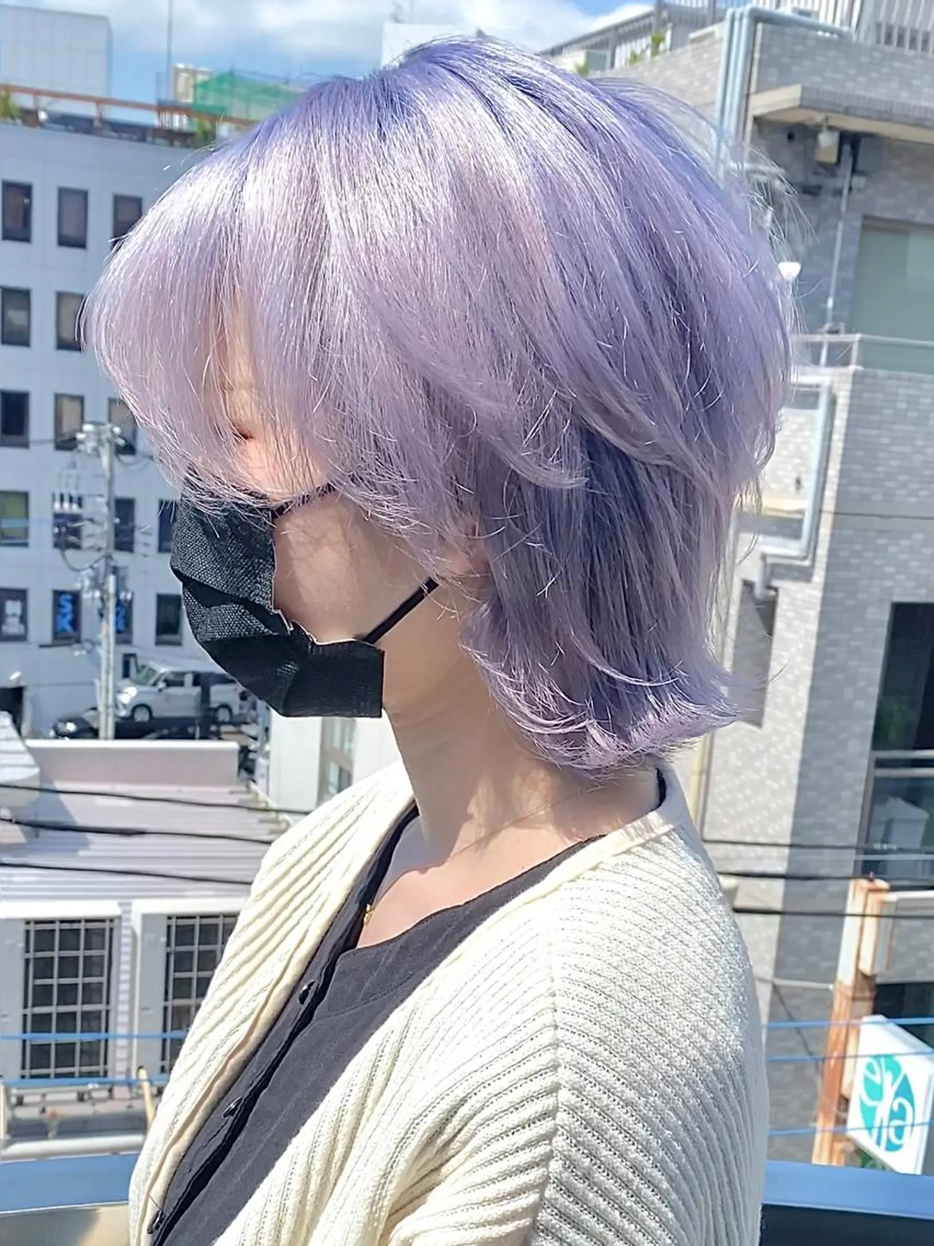 セミロング カラー パープルカラー ヘアカラー トリートメント ヘアセット 💘カラー特化美容師 尾崎拓己のヘアスタイル