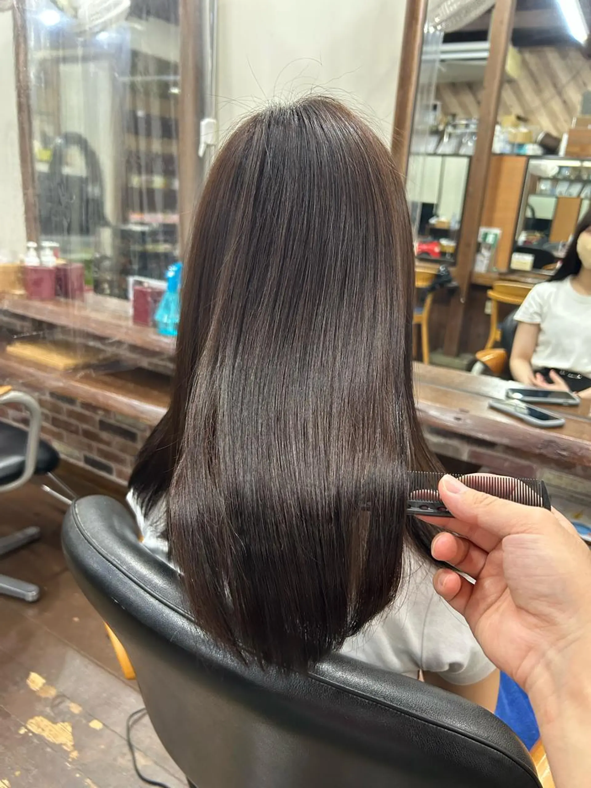 ロング 縮毛矯正 トリートメント Mu.所属・神 甚八のヘアスタイル