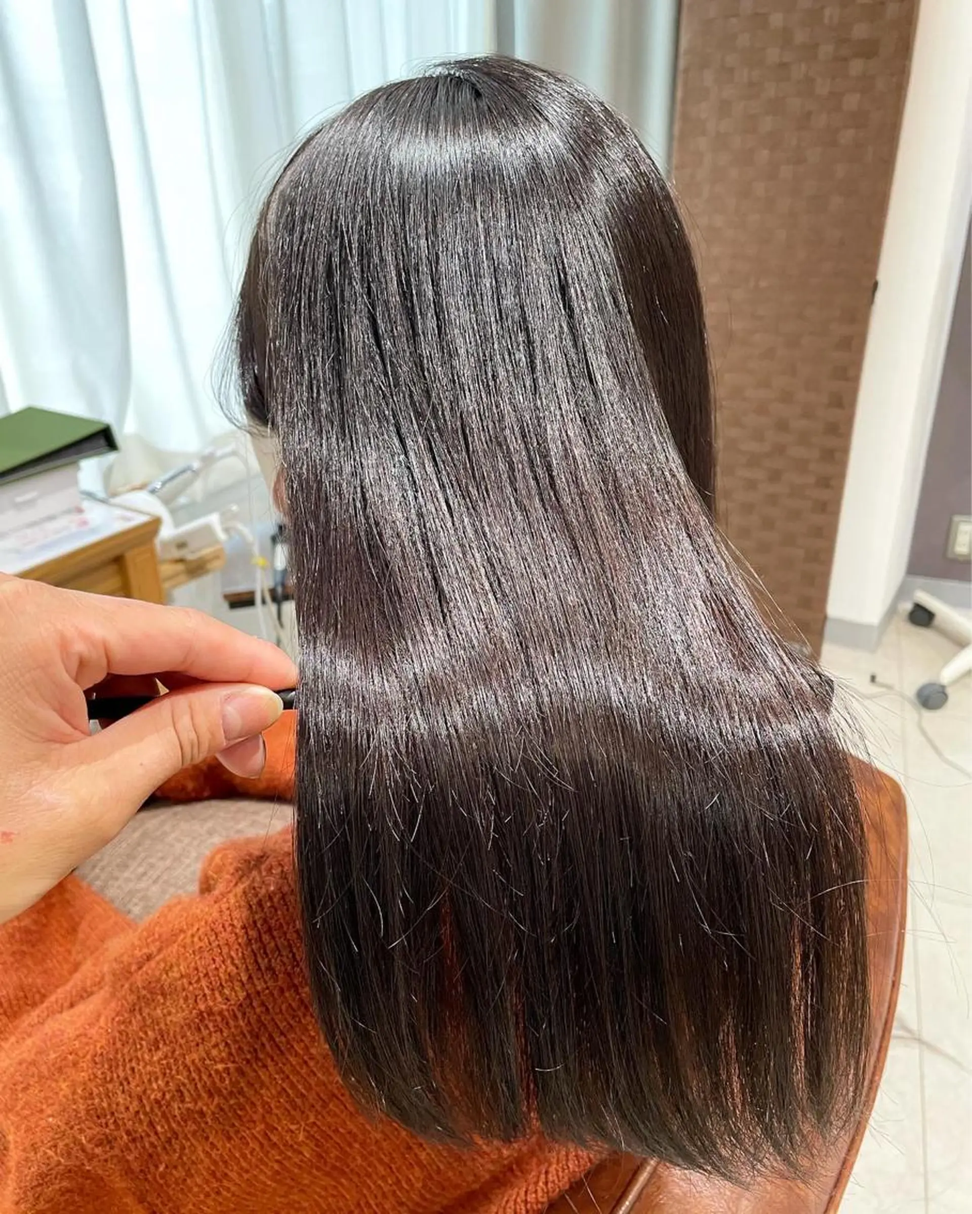 セミロング パーマ 髪質改善 ストレートパーマ カット ヘアカラー トリートメント 過去一の柔髪ヘア 🌿IVYjoureのヘアスタイル