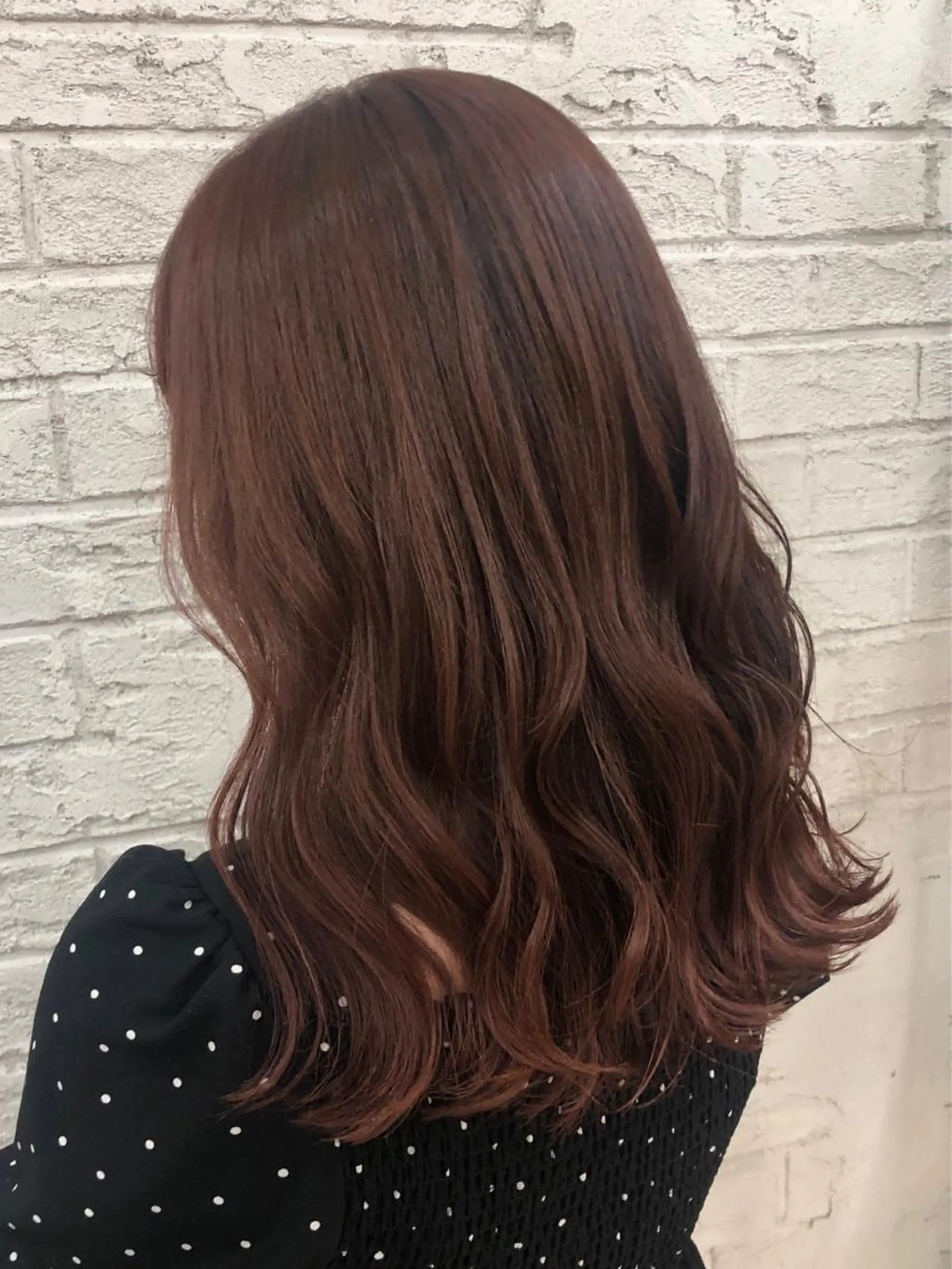 セミロング カラー ブラウンカラー カシス ピンクカラー Eleanor池袋東口2nd所属・池袋/韓国レイヤー 💗🐇amiのヘアスタイル