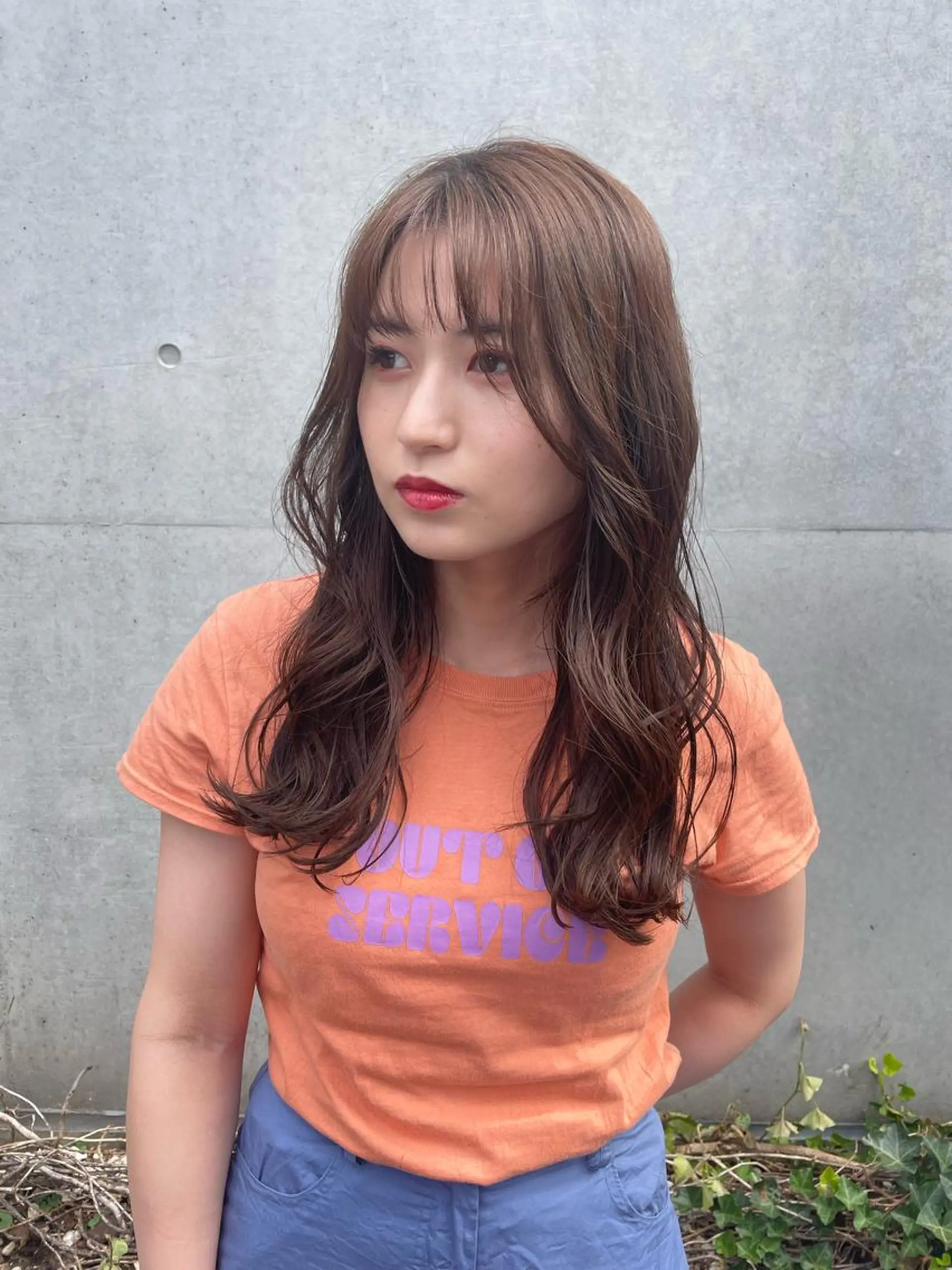 ロング カラー カット ヘアカラー トリートメント 菊地 柚乃のヘアスタイル