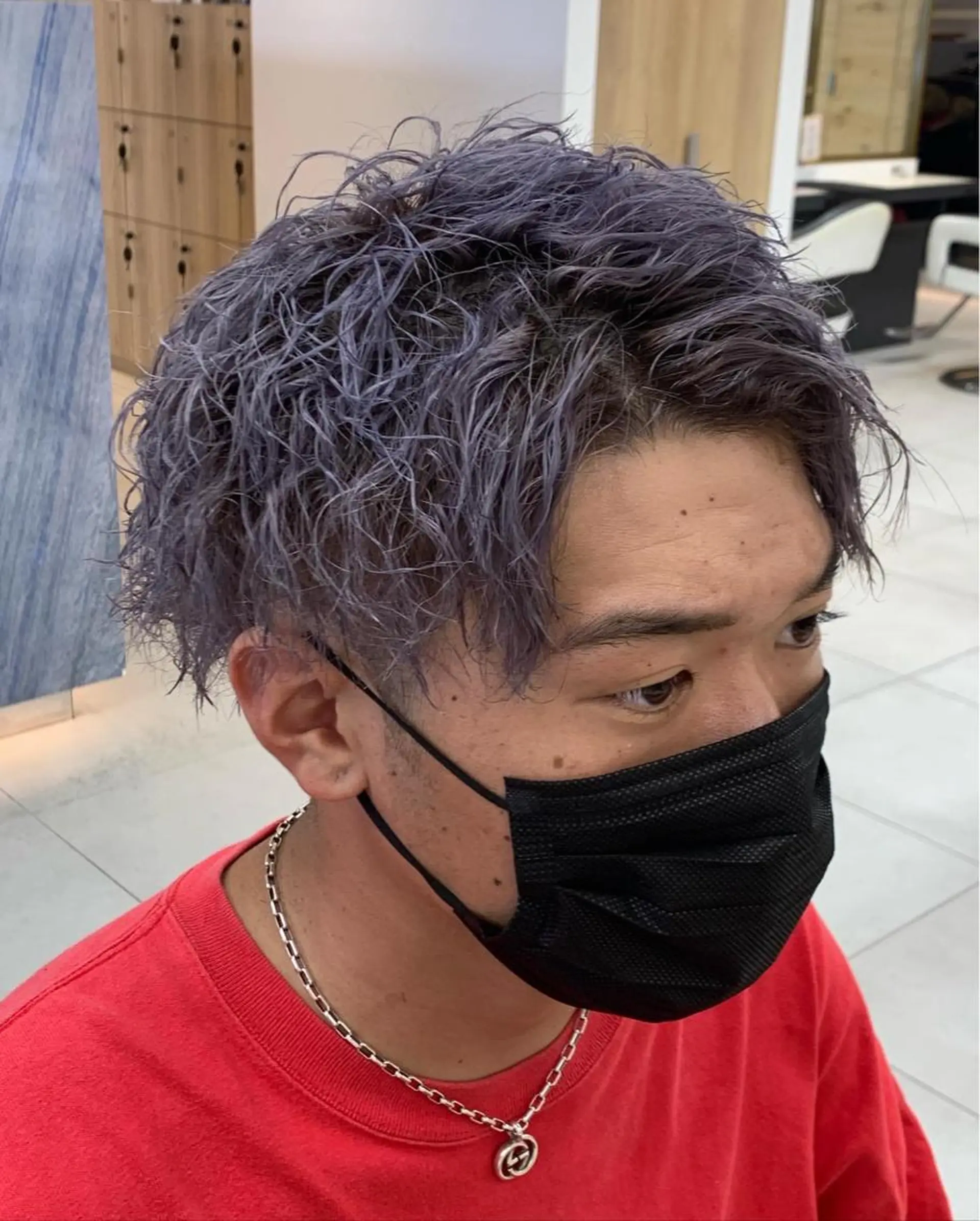 カラー パーマ メンズ メンズブリーチ フェードカット メンズパーマ 学生（メンズ向け） スキンフェード カット ヘアカラー パーマ L PLACE所属・L PLACE 丸山一希のヘアスタイル