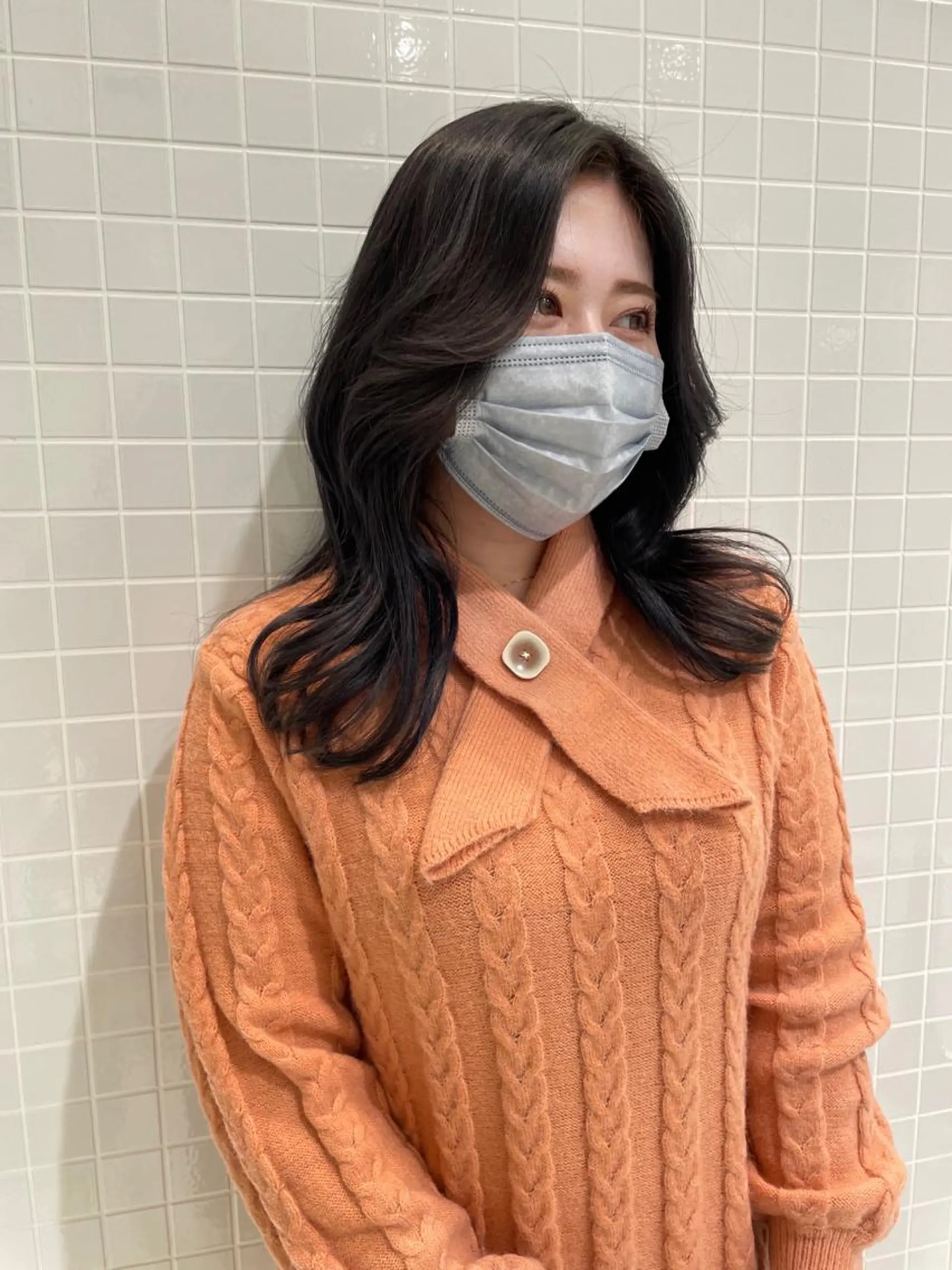 セミロング カラー 梅田韓国ヘア kiara🩷彡のヘアスタイル