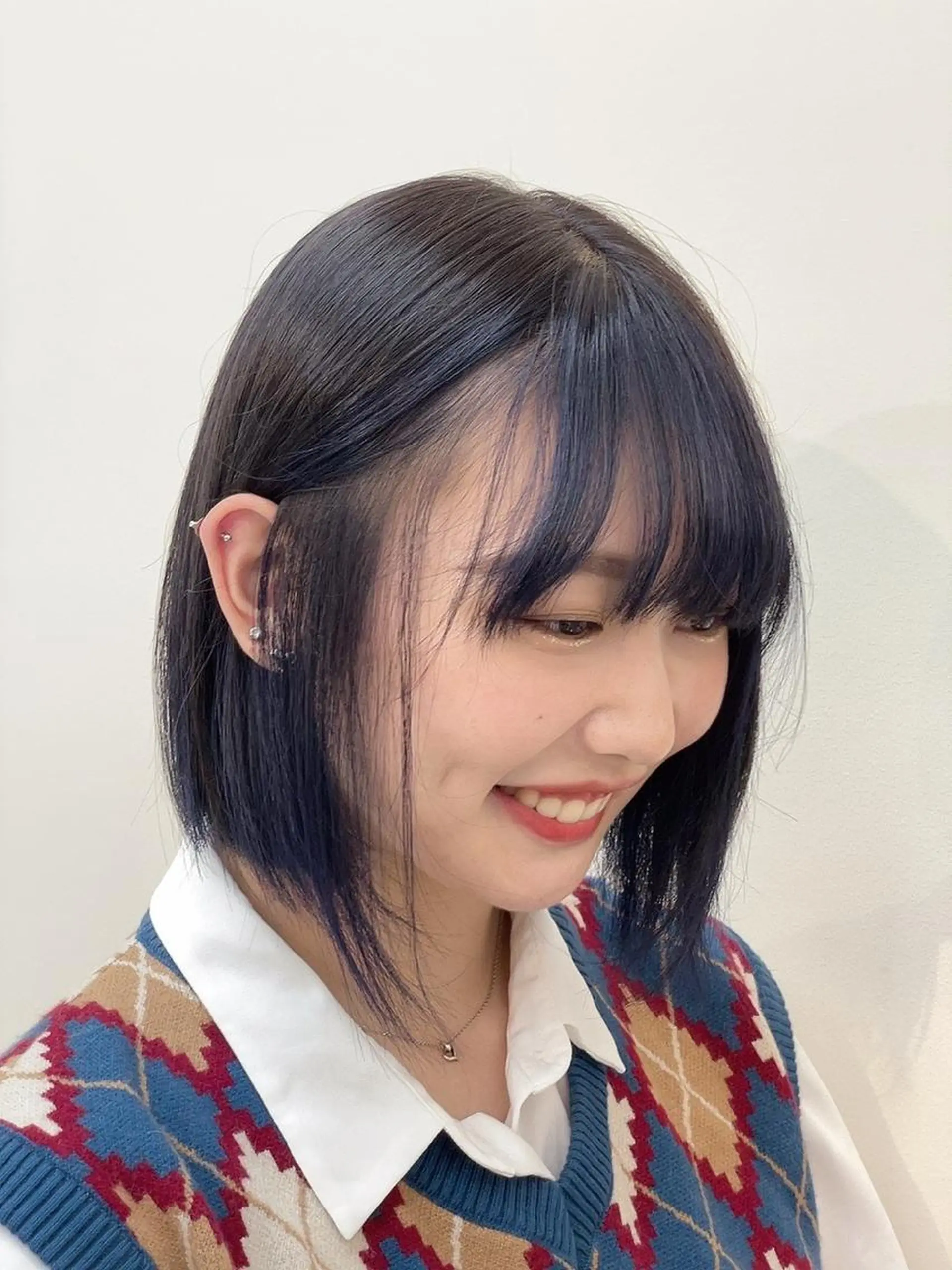 ショート カラー ミストバング  フェイスフレーミング 韓国風カラー🤎 𝒄𝒉𝒊𝒌𝒂のヘアスタイル