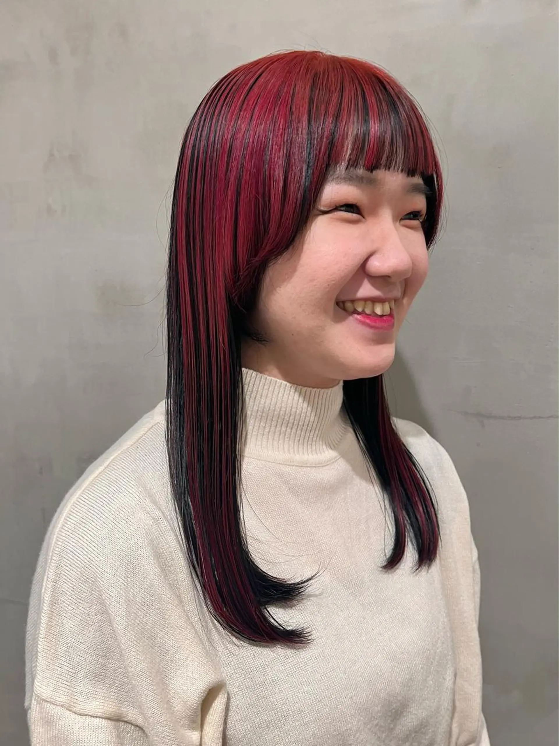 セミロング カラー ヘアカラー トリートメント 暖色🍒姫カット🎀 オタク特化🎀ゆうなのヘアスタイル