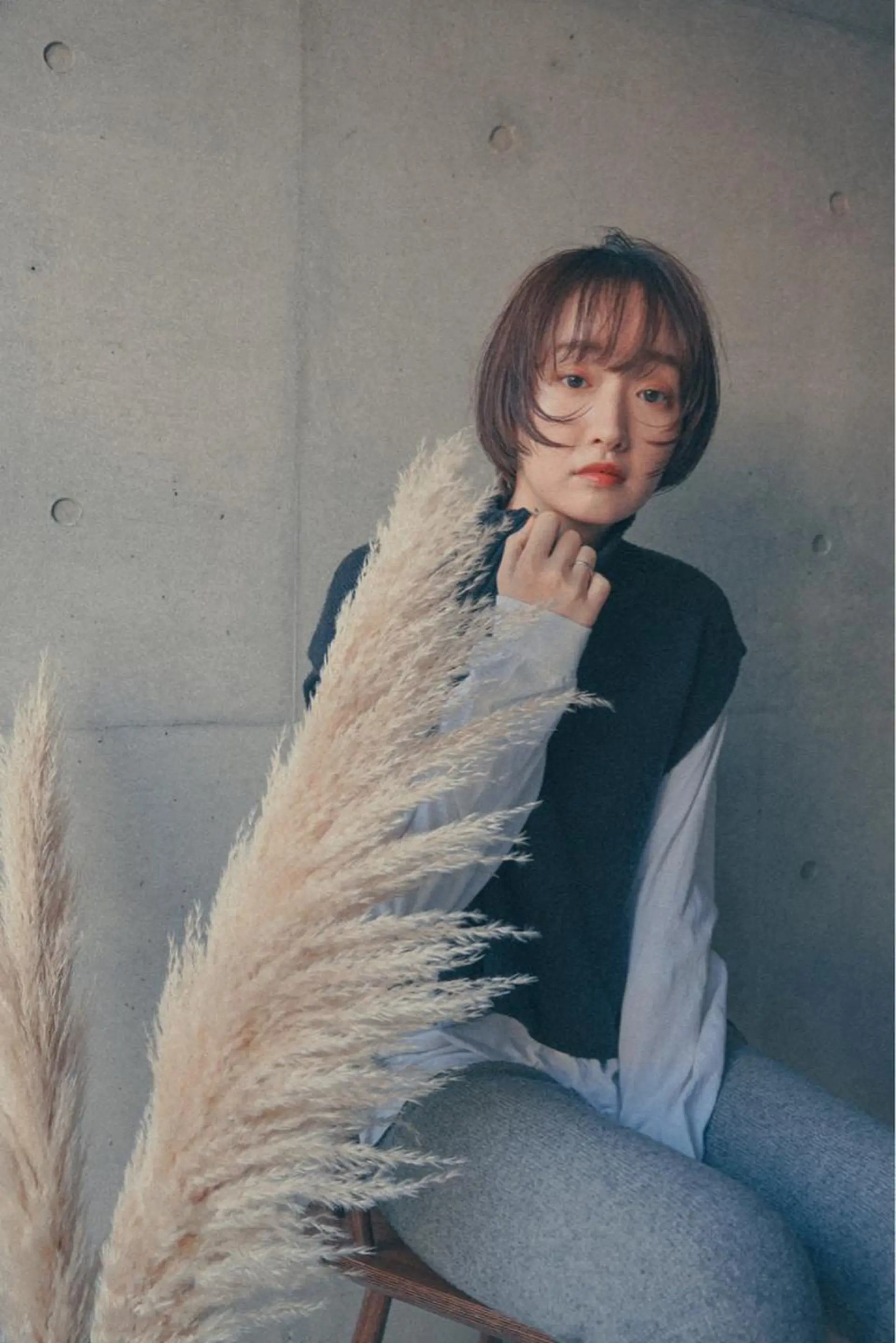 ショート ボブ タンバルモリパーマ 礒井メンキのヘアスタイル