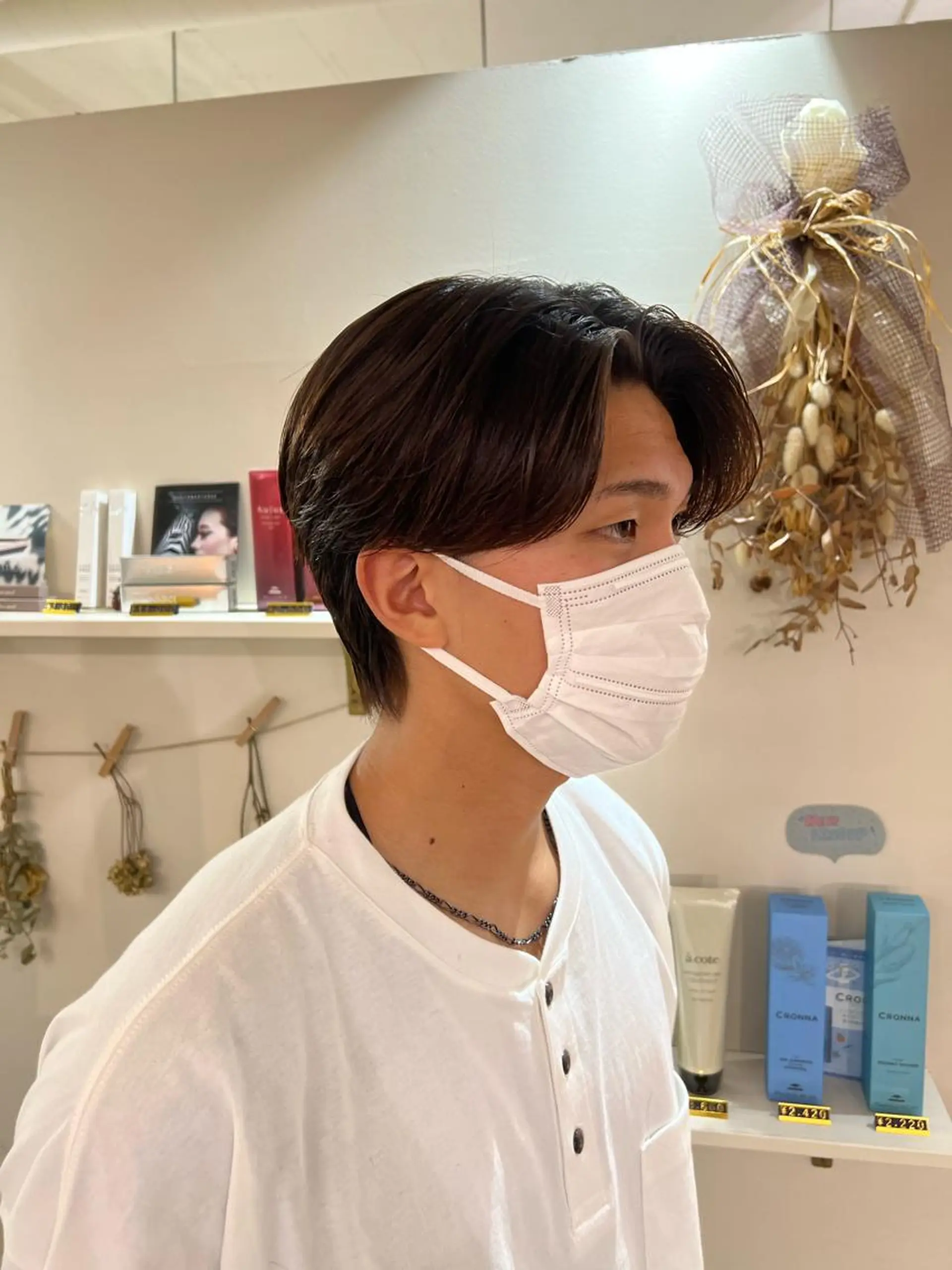 ショート パーマ メンズ センターパート カット メンズカットパーマ ✂️ JOYAのヘアスタイル