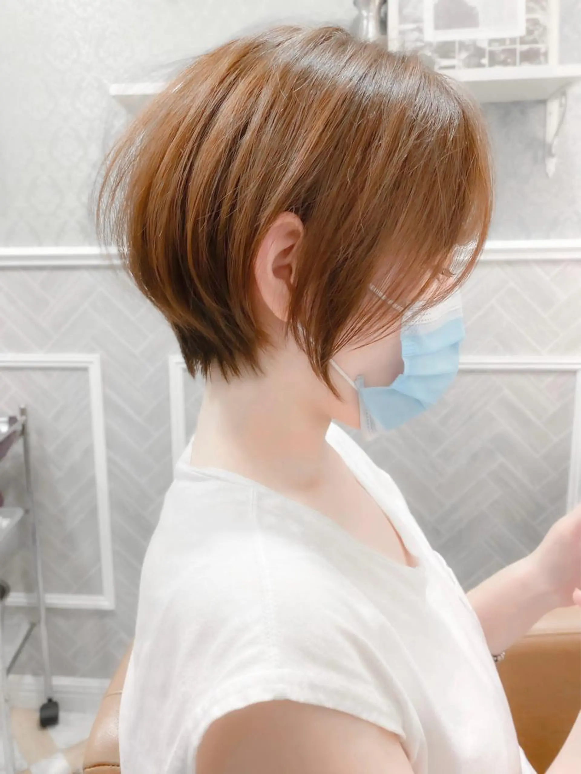 ショート カラー ショートボブ ボブ ショートヘア カット トリートメント ショート ショートボブ斉藤航人のヘアスタイル