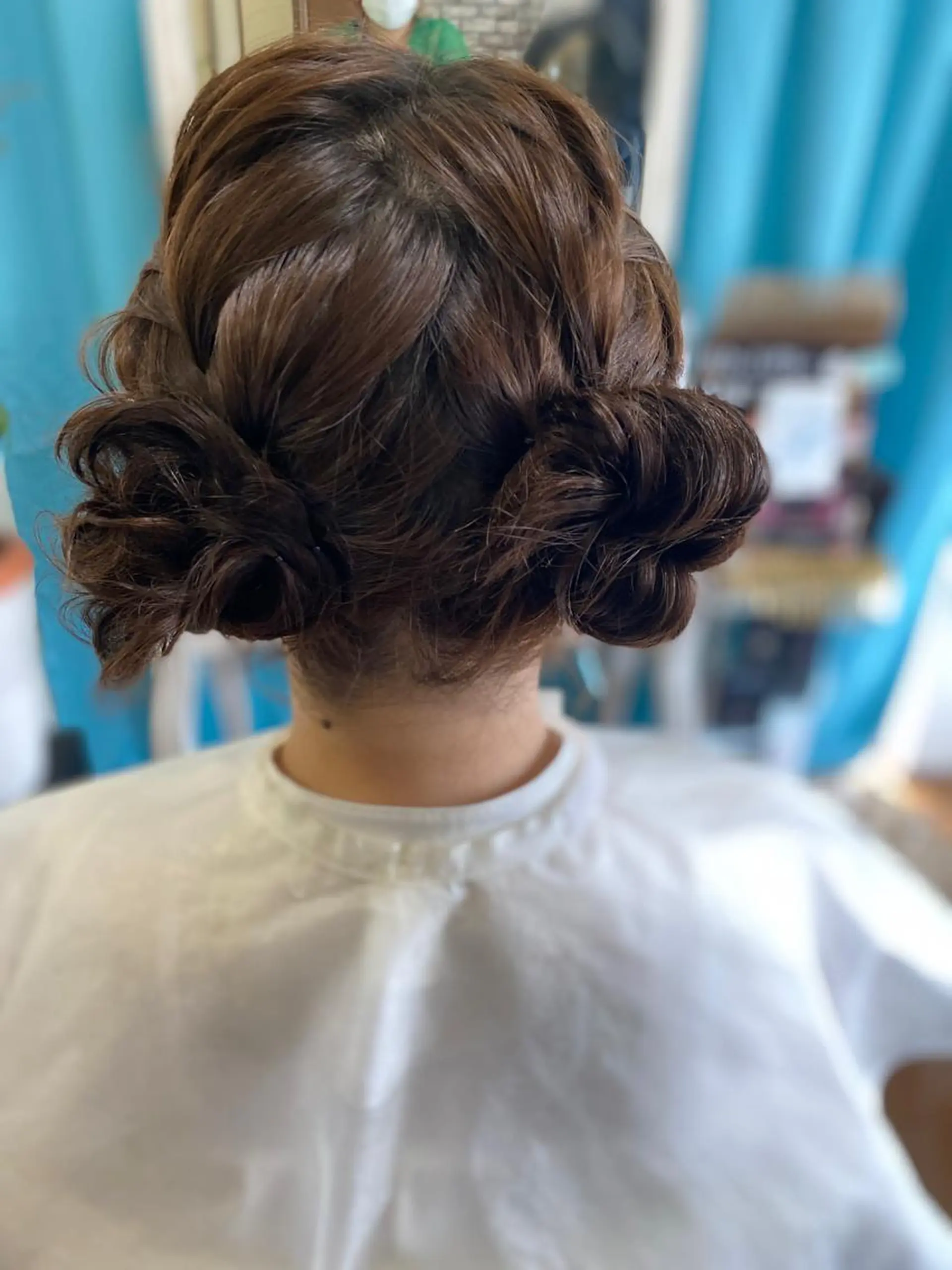 セミロング ヘアアレンジ ヘアセット hairmake Sakura松本真理のヘアスタイル