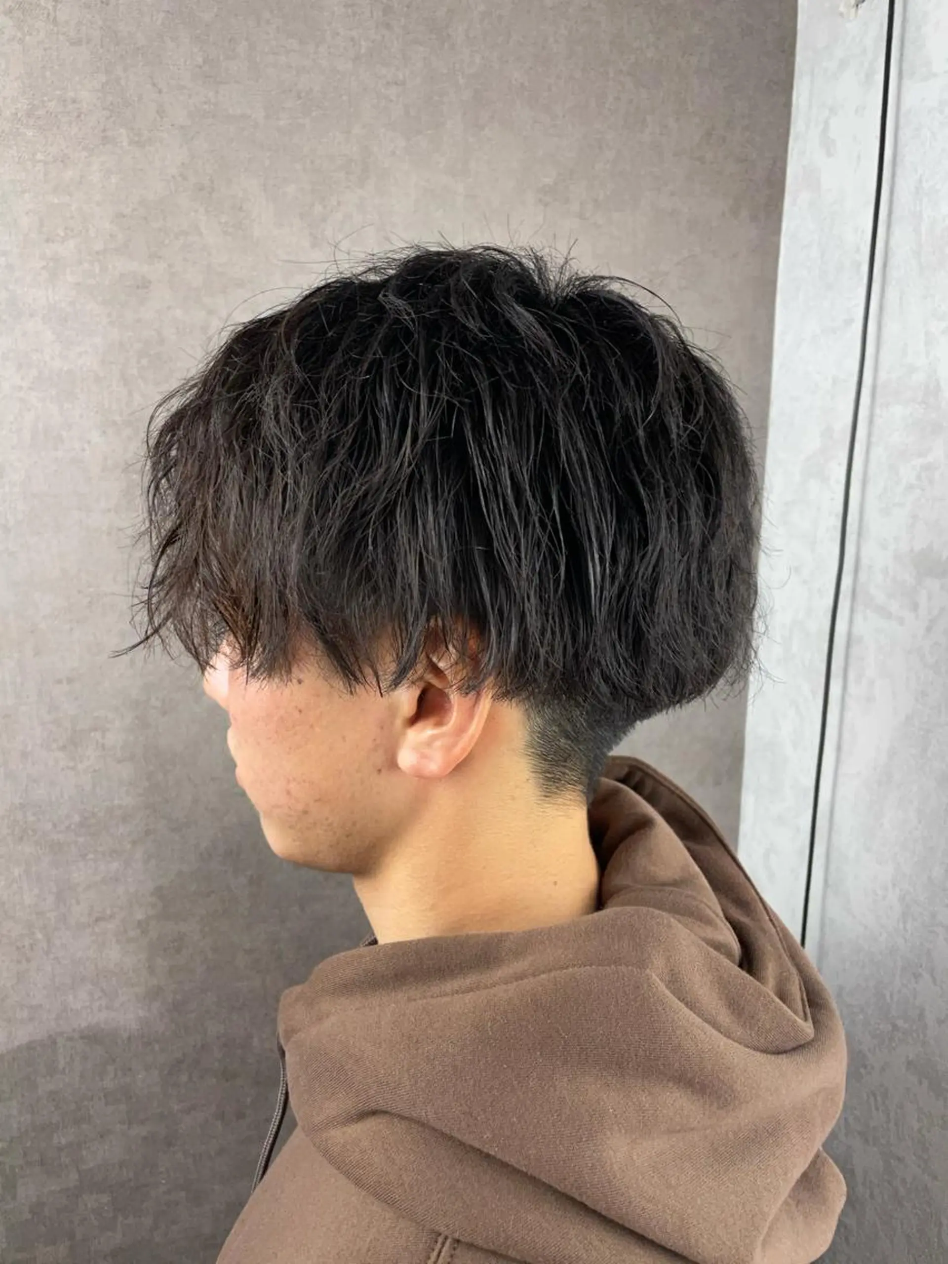 ショート パーマ メンズ センターパート メンズ専門 中島俊【朝霞】のヘアスタイル