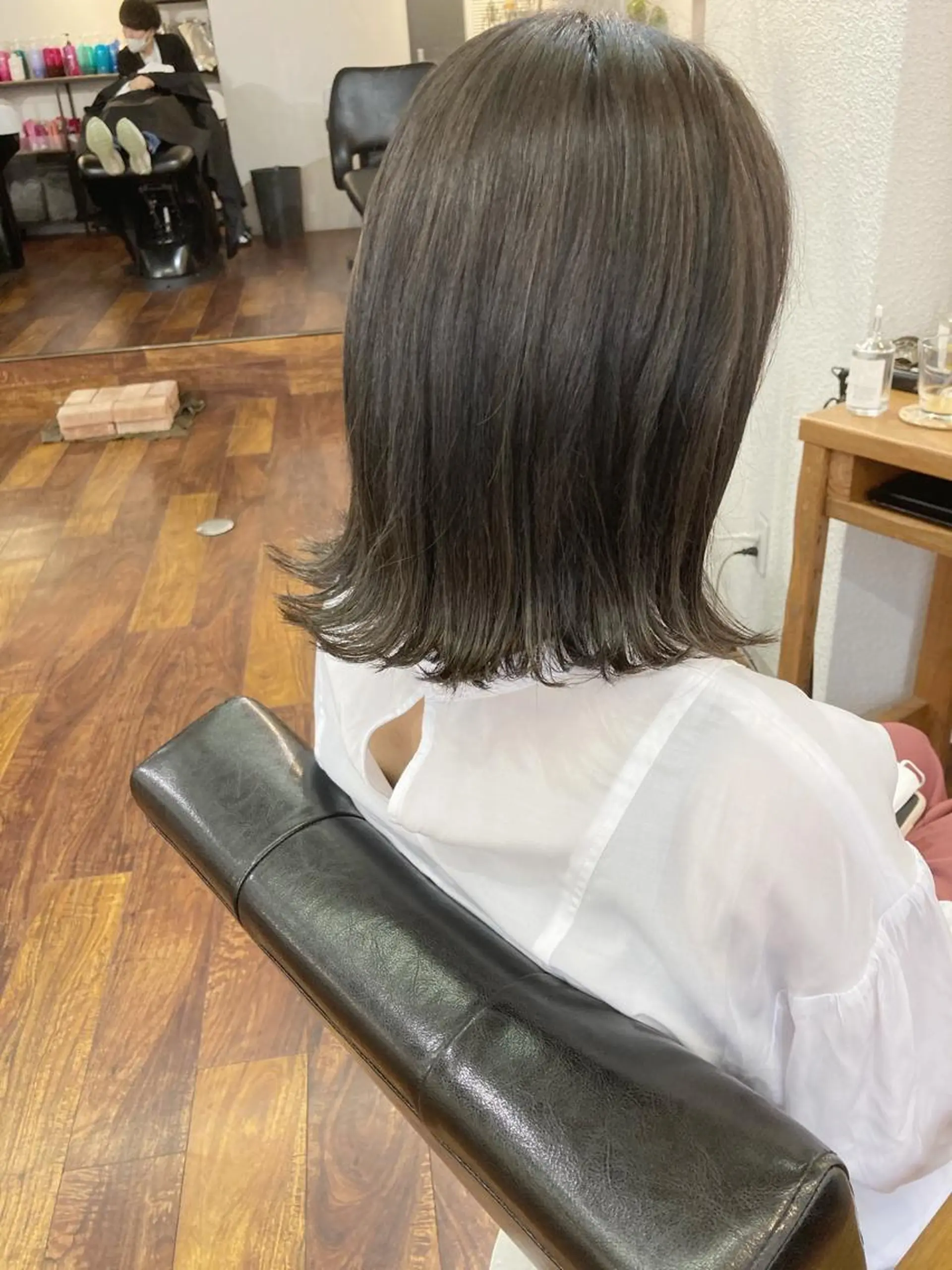 ミディアム カラー ハイライトカラー ハイライト ヘアカラー 小木曽智美 /ボブ/ショートのヘアスタイル