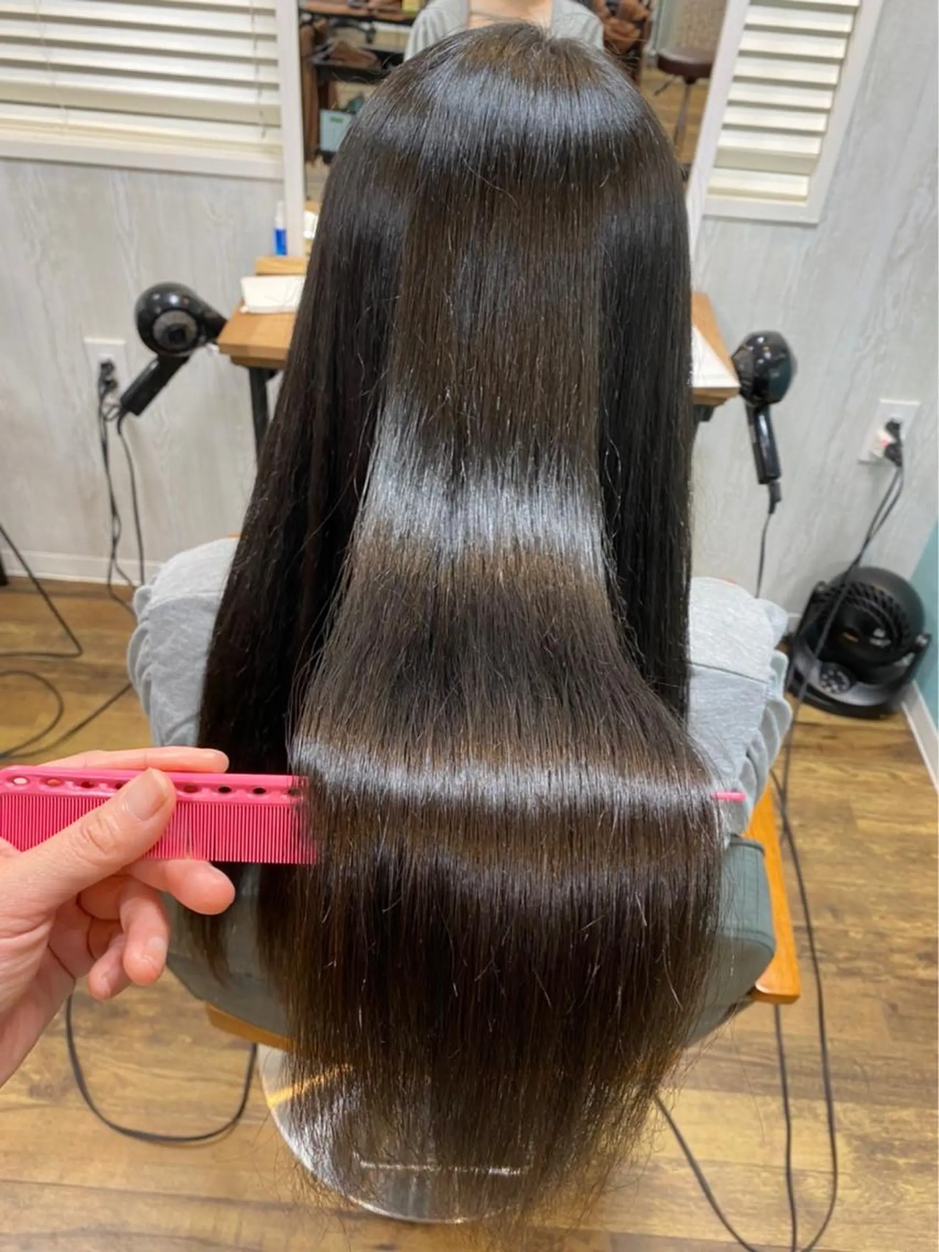 ロング カラー カット 縮毛矯正 トリートメント TELA HAIR 瑞江店所属・TELAHAIR瑞江 片塩のヘアスタイル