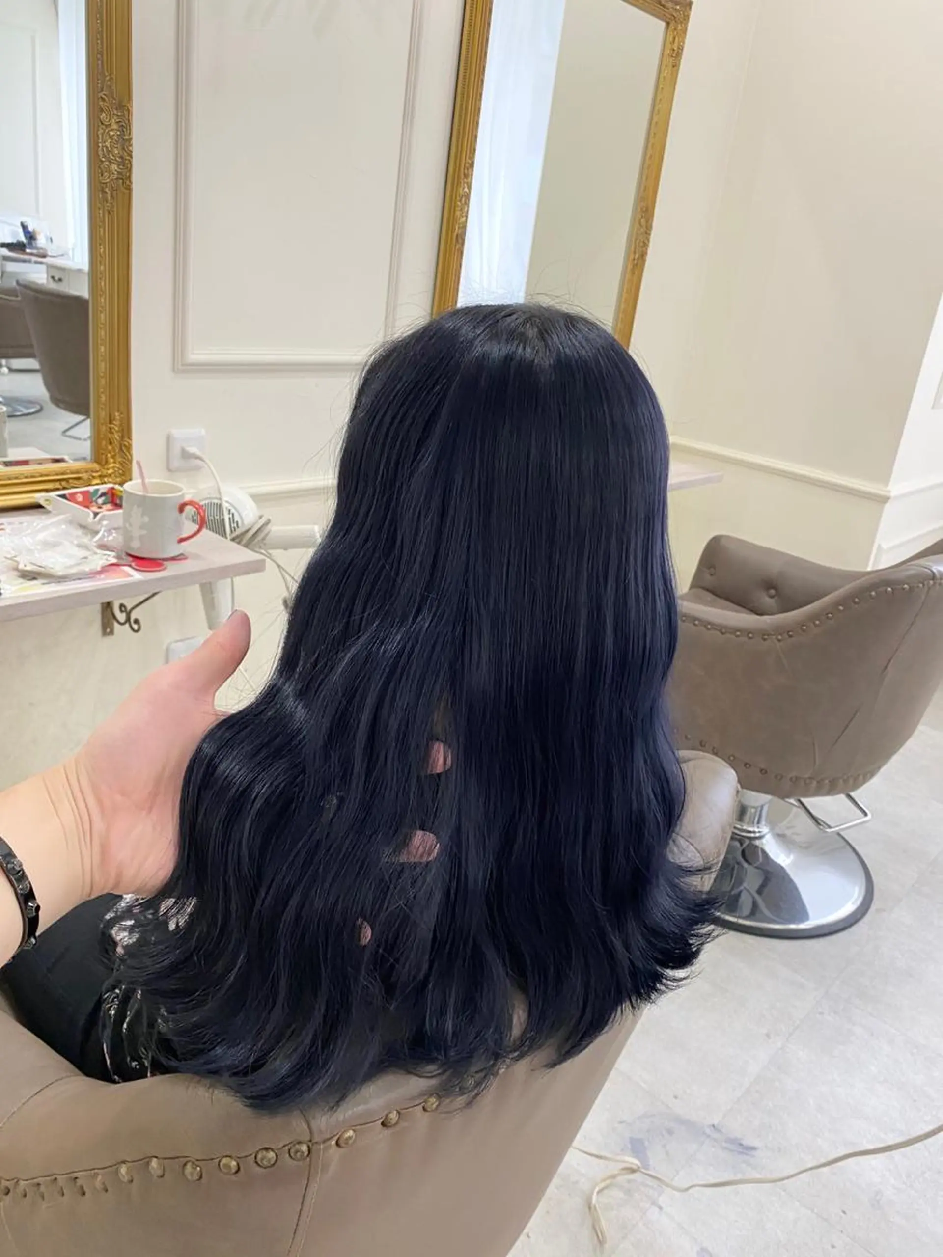 セミロング カラー ダブルカラー ネイビーカラー Sail【セイル】所属・喜多 涼のヘアスタイル