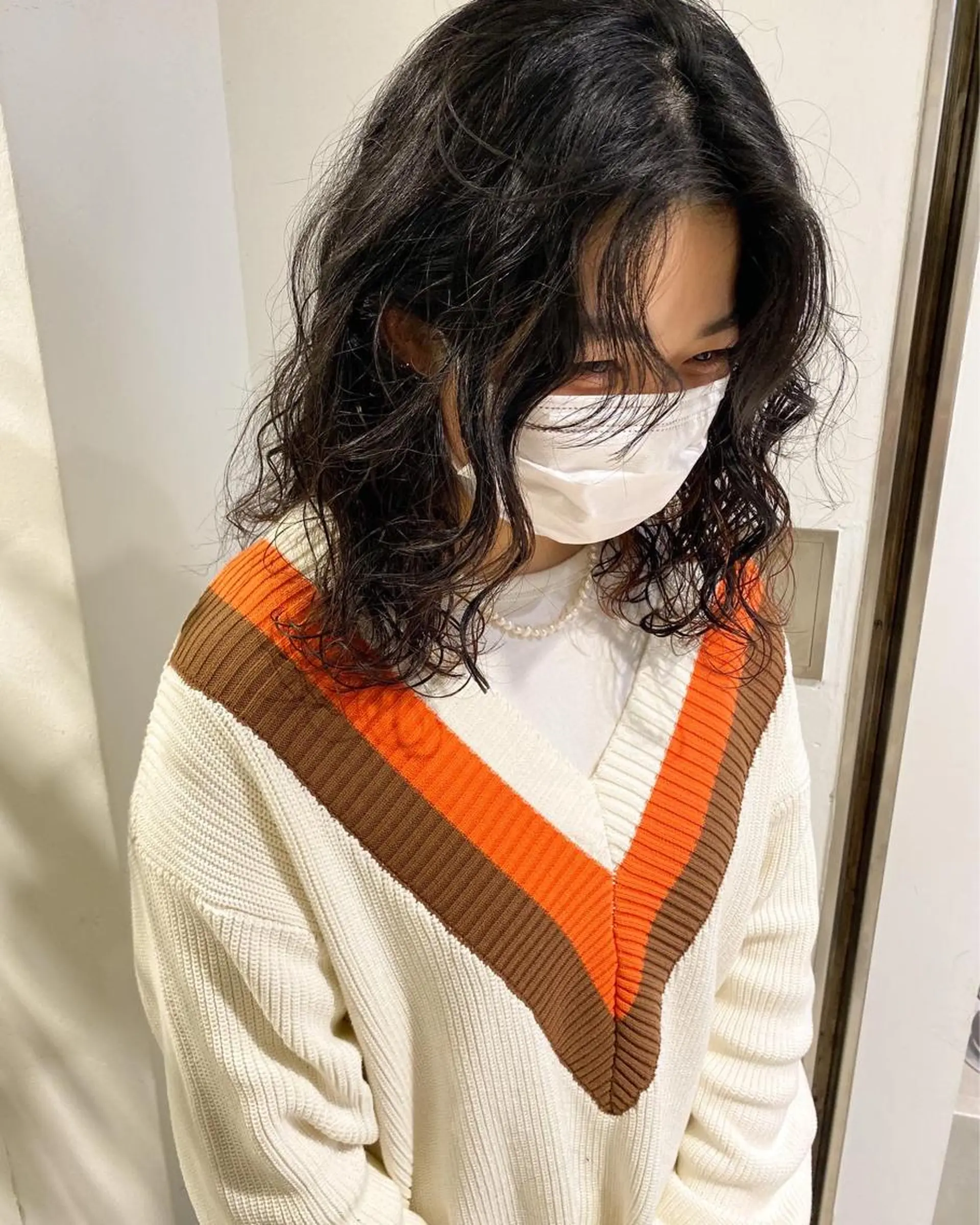 セミロング カラー パーマ ヘアアレンジ メンズ キッズ ネイル マツエク・マツパ アイブロウ パーマスタイル🔅 sayacaのヘアスタイル