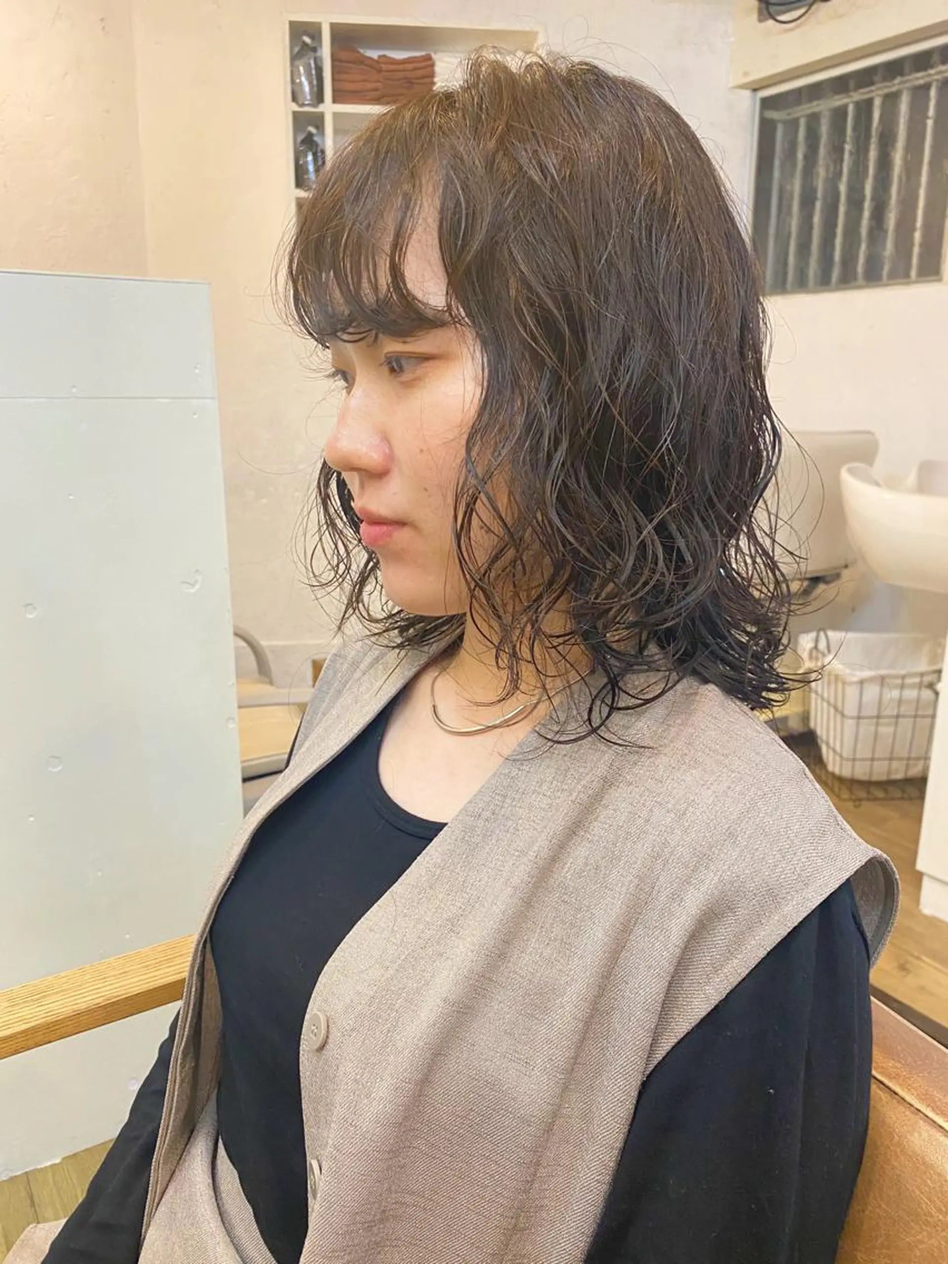 ミディアム パーマ レイヤー/パーマ /ウルフ/nabeのヘアスタイル