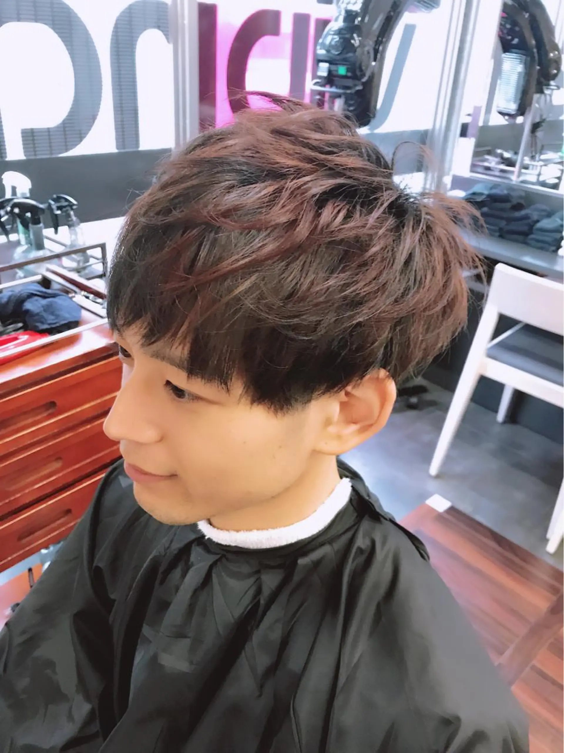 メンズ メンズハイライト マッシュ 上田 正輝のヘアスタイル
