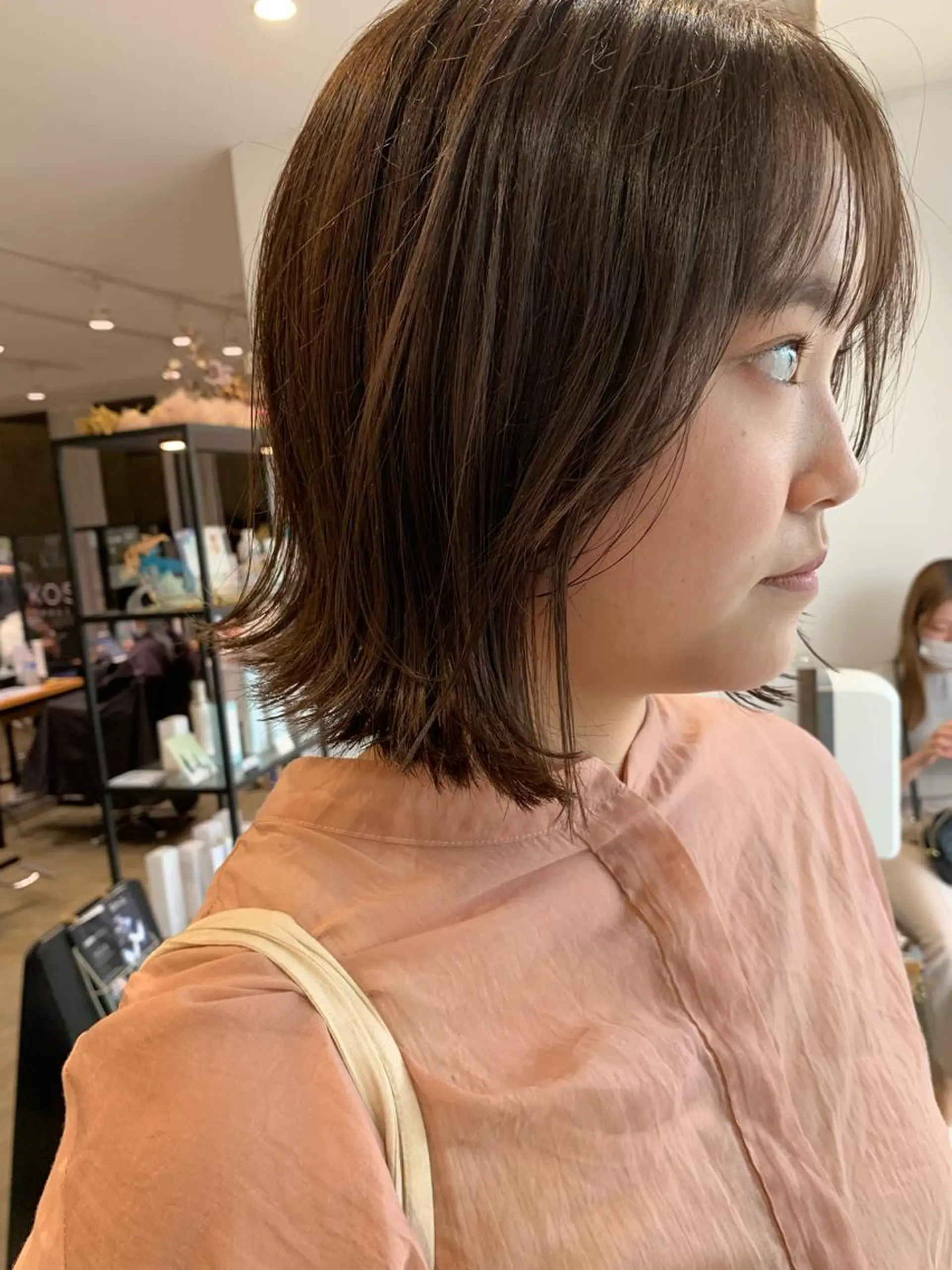 ミディアム ボブ カット ヘアカラー kitagawa mayuのヘアスタイル