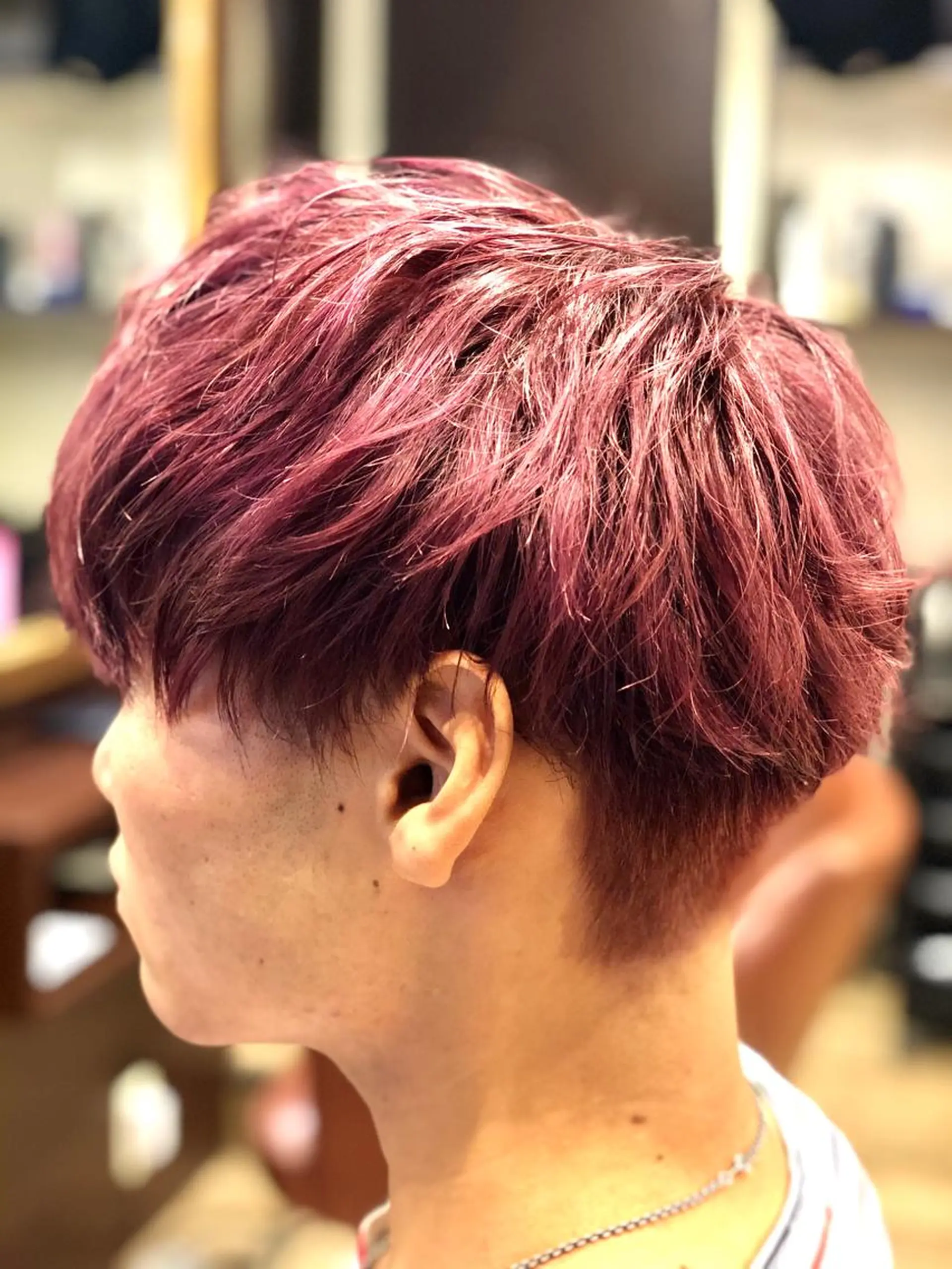 ショート カラー メンズ メンズブリーチ マッシュ ブリーチ カット 縮毛矯正 トリートメント 代表　YUKI ☆のヘアスタイル