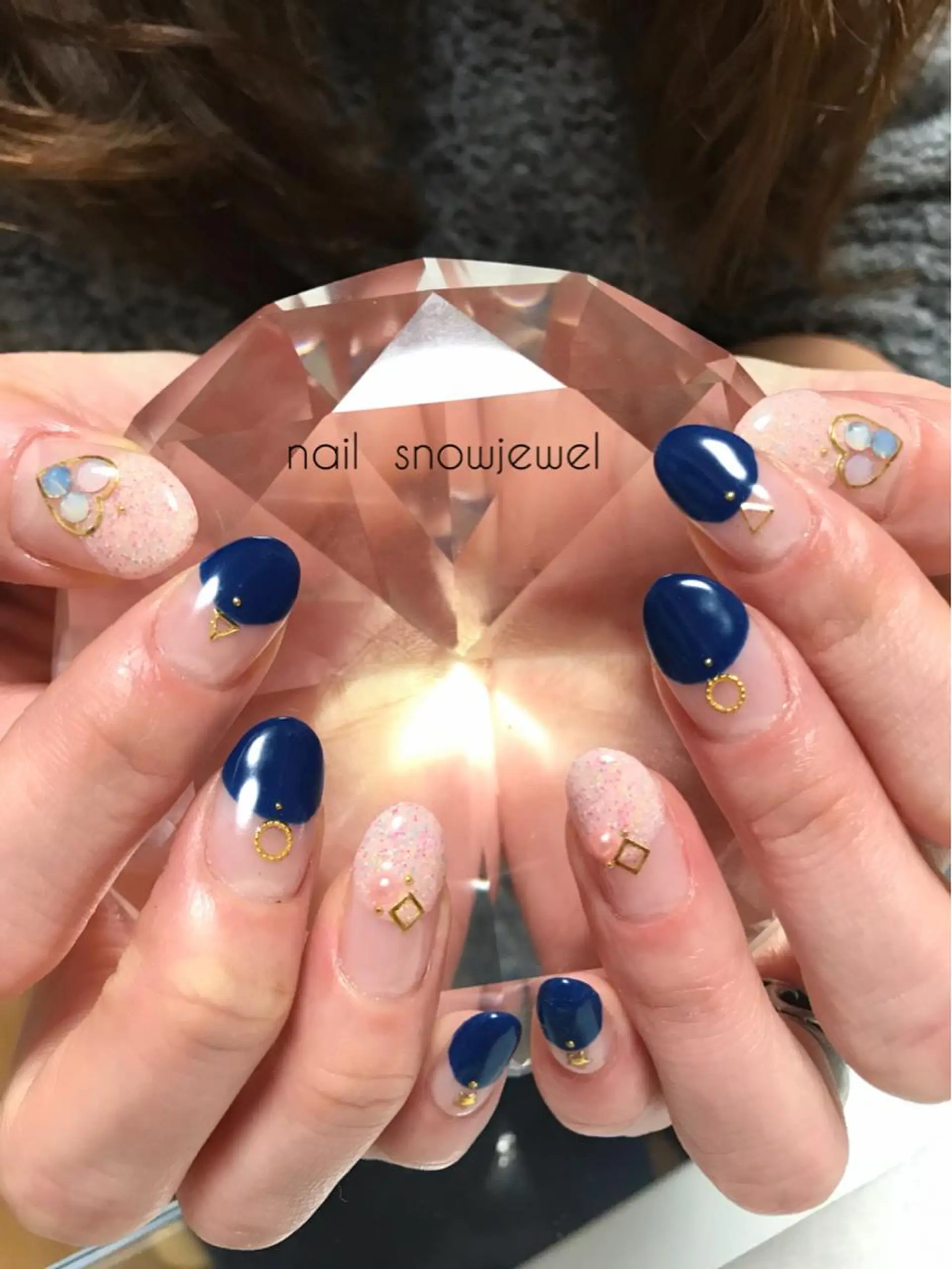 ネイル フレンチネイル ピンク nail snowjewelのネイルデザイン