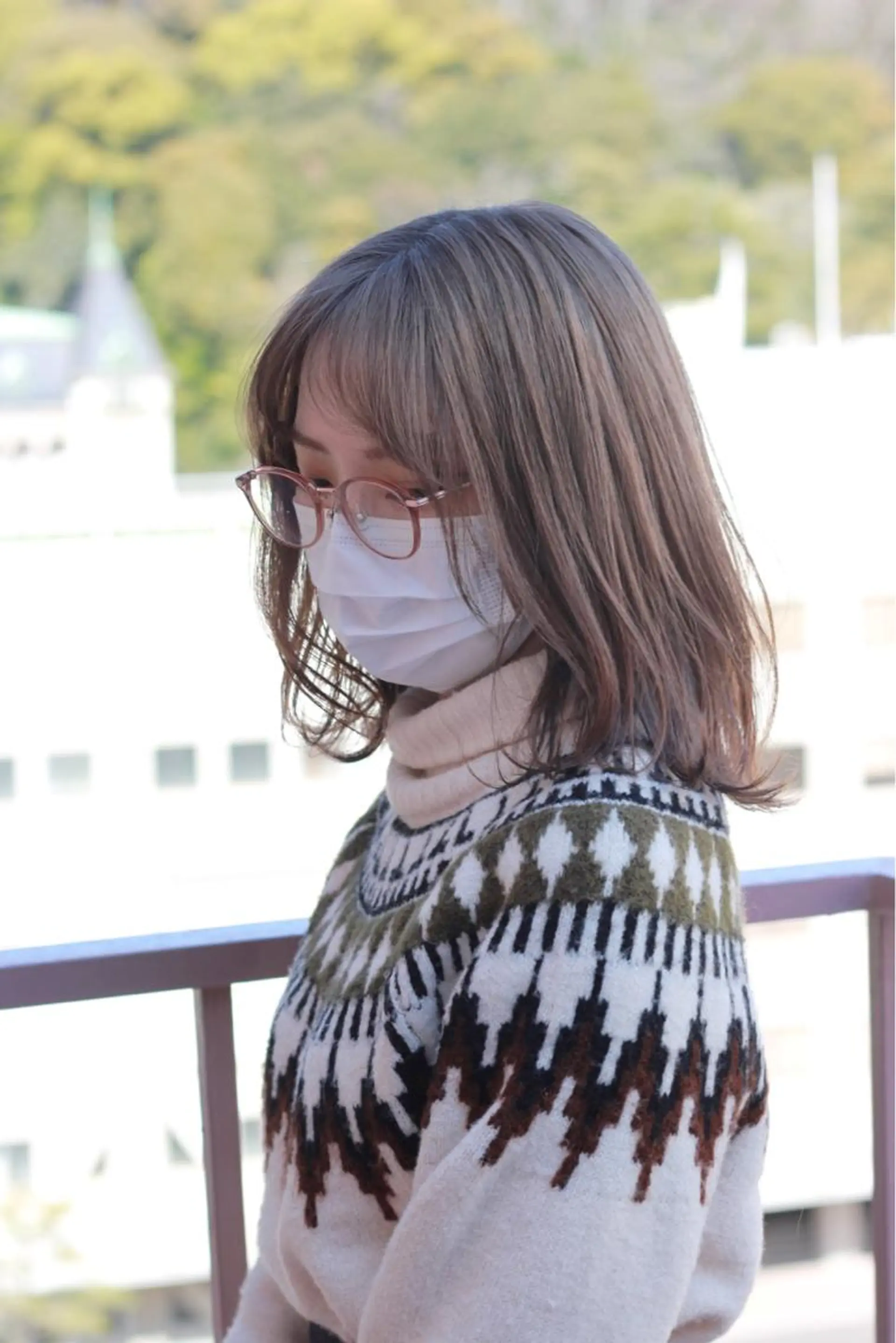 ミディアム カラー グレージュ ミルクティーグレージュ ヘアカラー Viage （ビアージュ）のヘアスタイル
