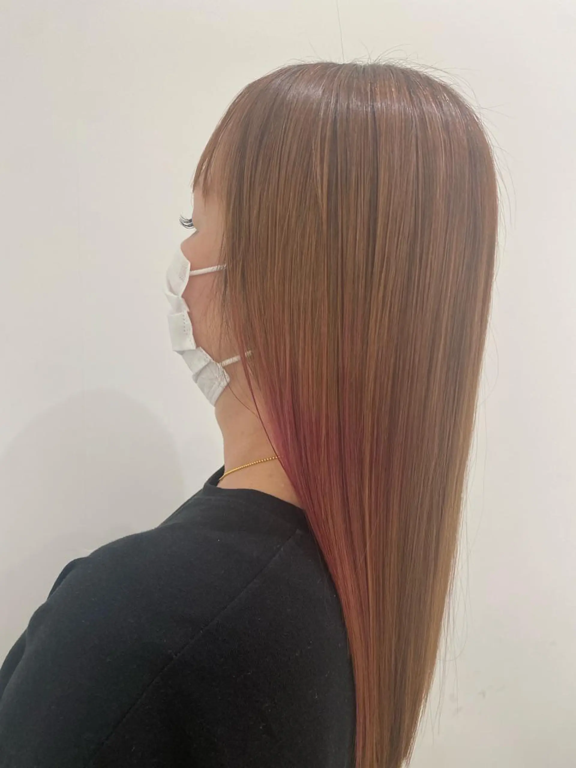 ロング カラー ベージュカラー ブリーチ ケアブリーチ カシス デザインカラー ANGEPEAU（アンジュポー）所属・KAMIYU 💎❄️のマツエク・マツパデザイン