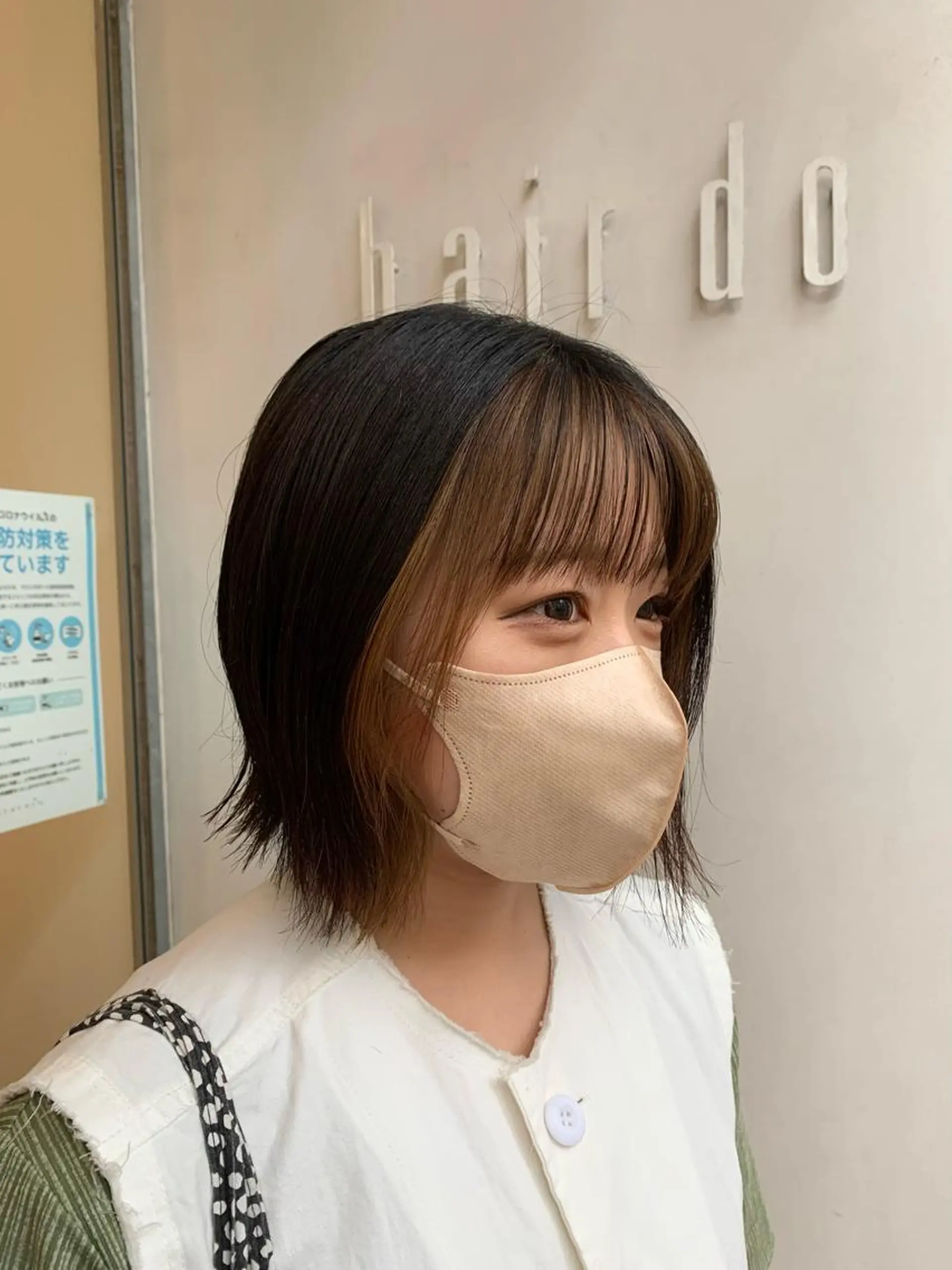 ショート カラー ミストバング  フェイスフレーミング インナーカラー 顔周りカット 完全完結個室サロンlevel √One所属・中尾 文哉のその他イメージ