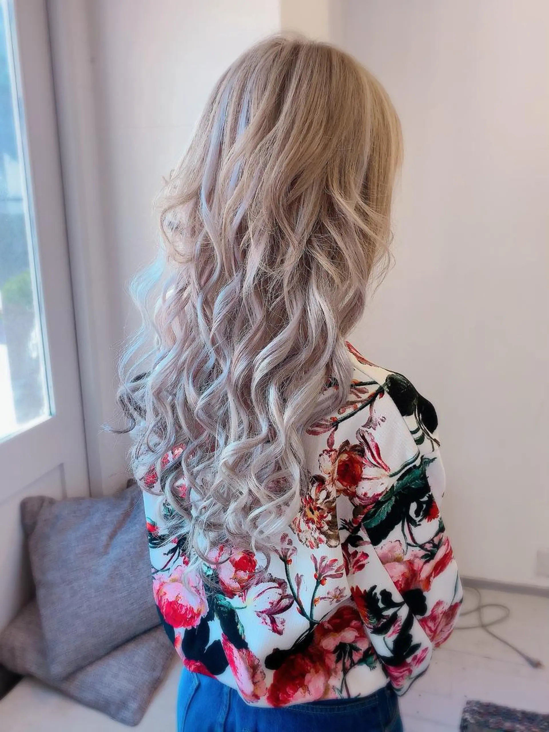 ロング カラー シールエクステ グレージュ エクステ エクステ 🍀Moda by Grande🍀のヘアスタイル
