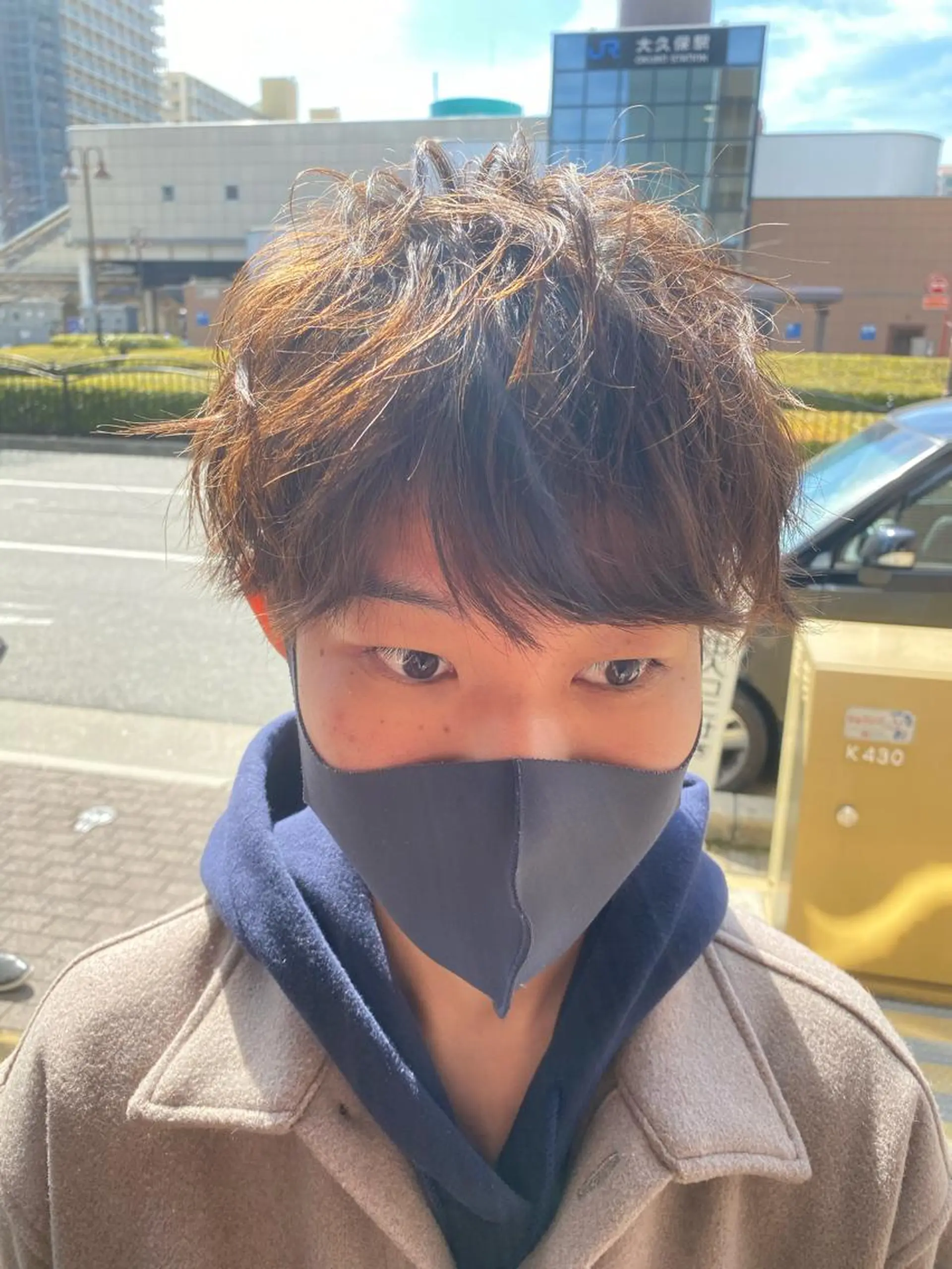 ミディアム カラー パーマ メンズ 柳澤 和也のヘアスタイル