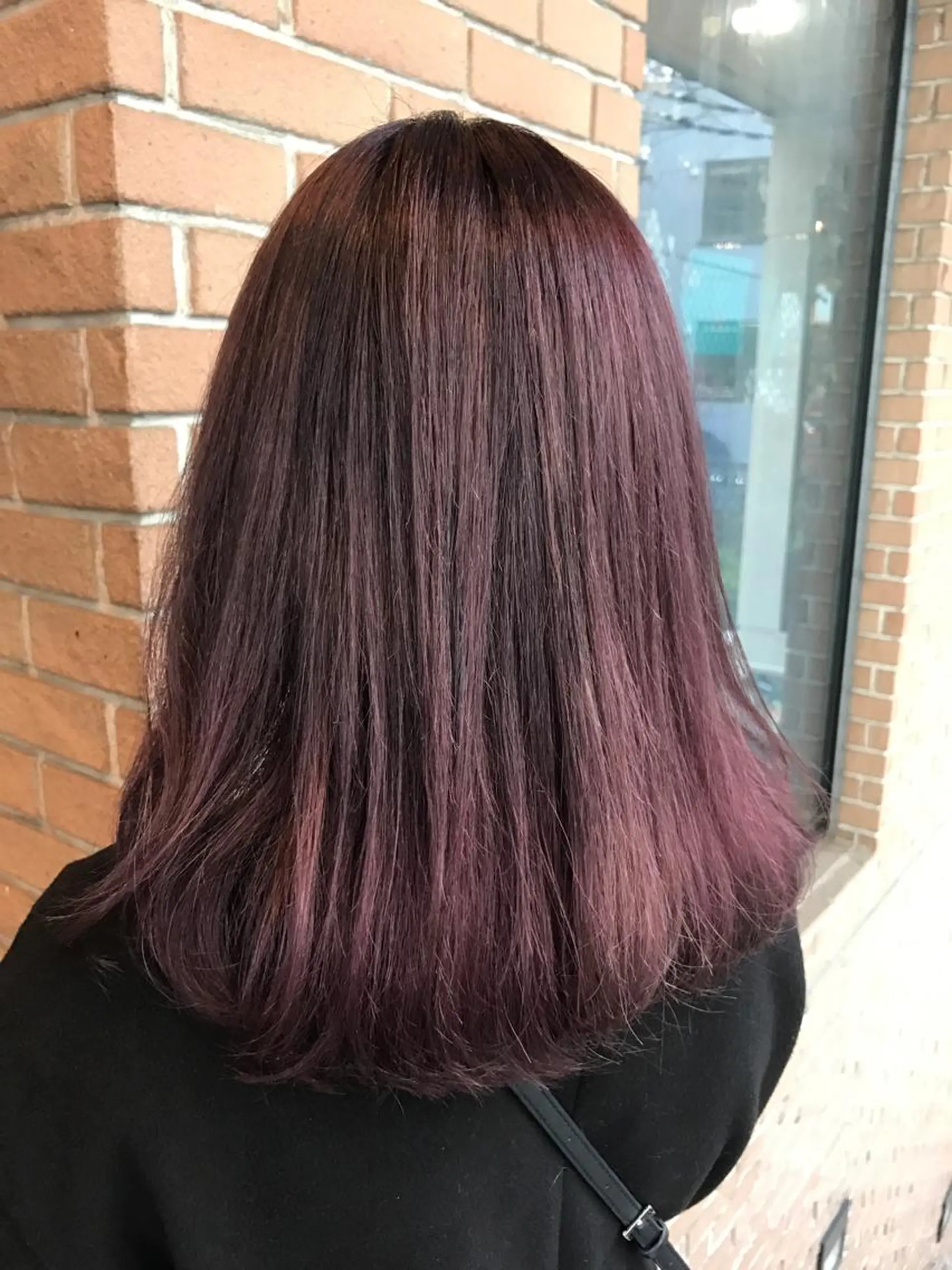ミディアム カラー ダブルカラー パープルカラー 高比良 剛のヘアスタイル
