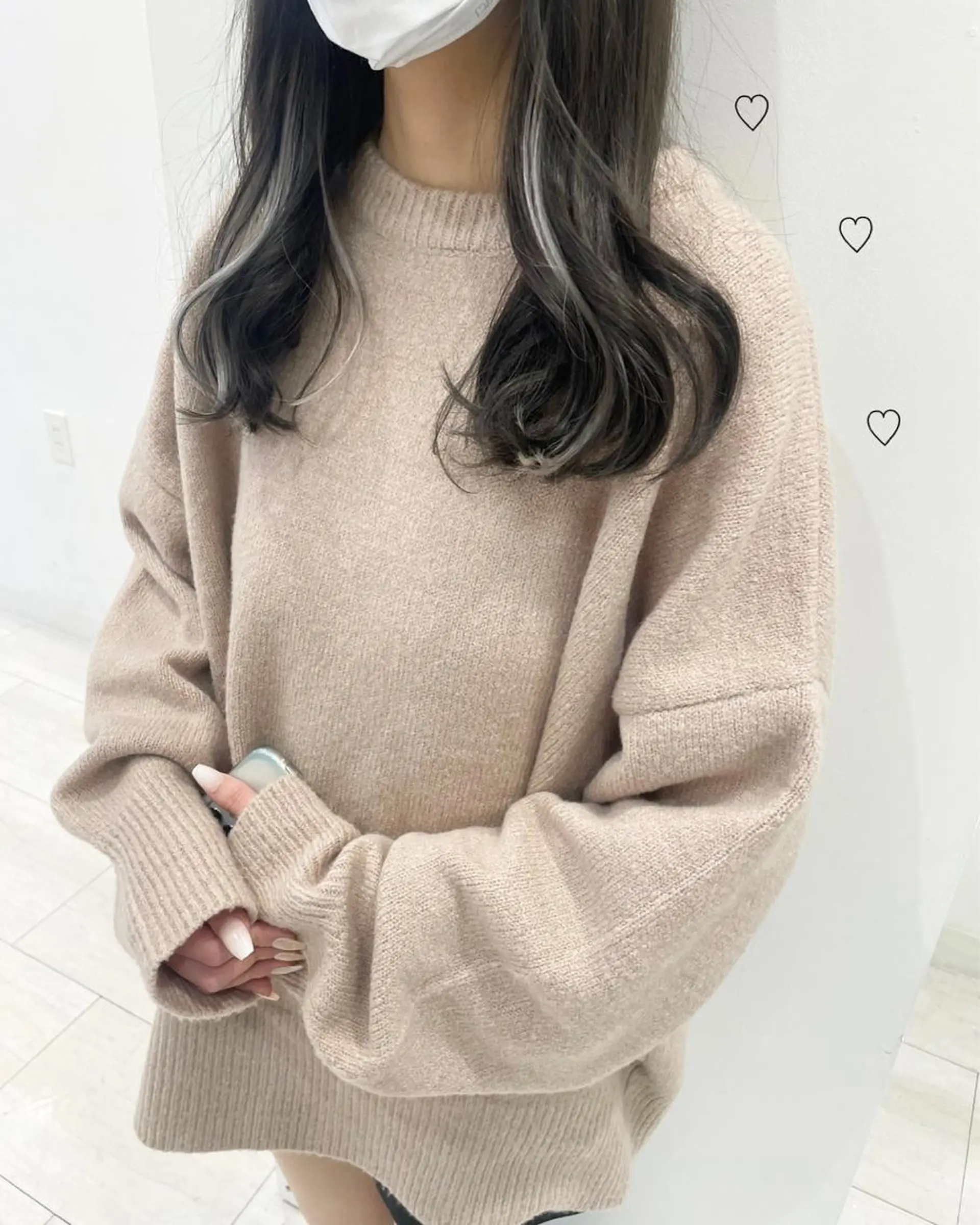 セミロング カラー シールエクステ グレージュ エクステ EMANON新宿東口所属・新宿駅近♡ ♡個室♡三都季🌜のヘアスタイル