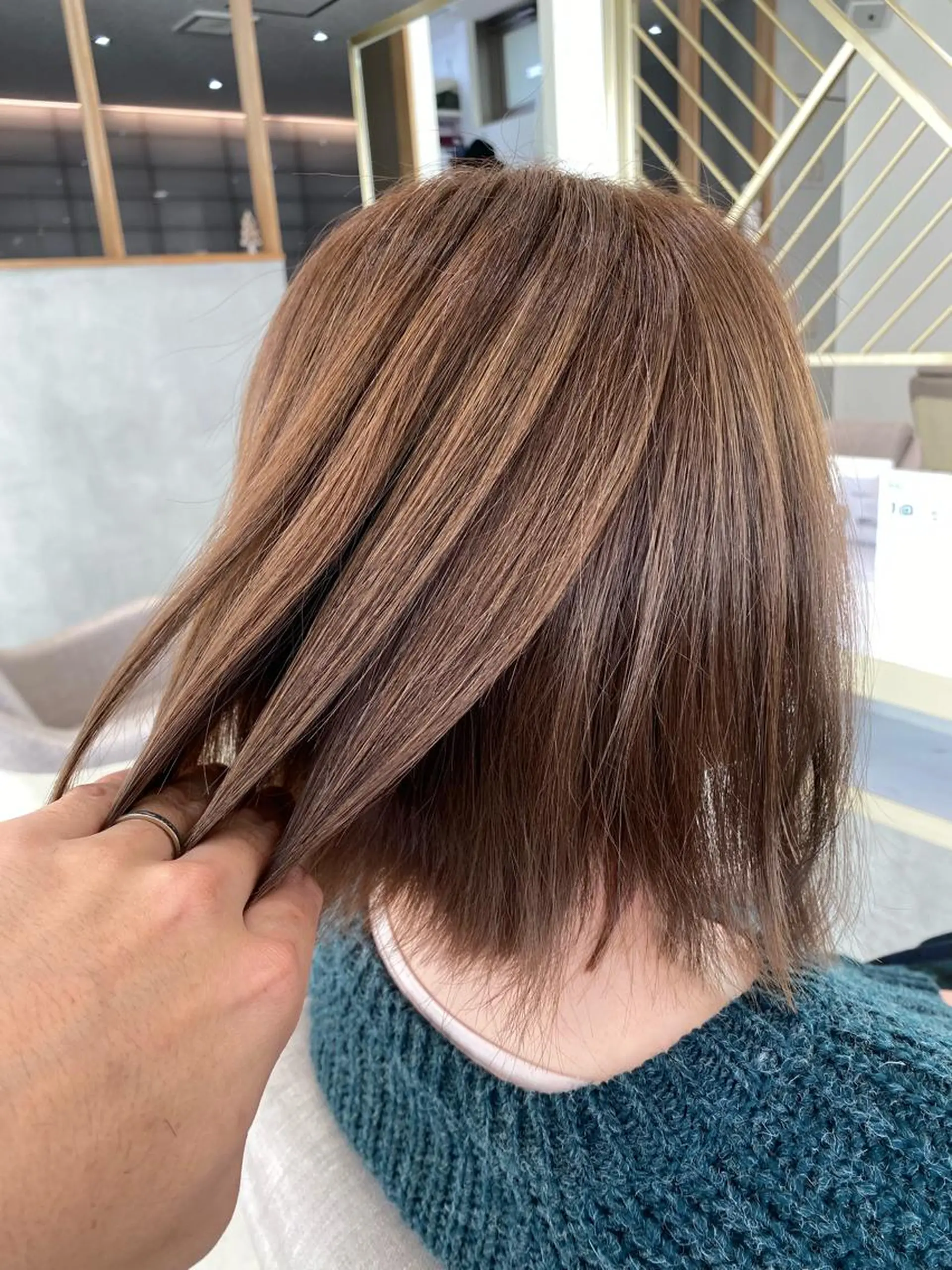 ミディアム 渡辺　亮/ ハイライト/髪質改善のヘアスタイル