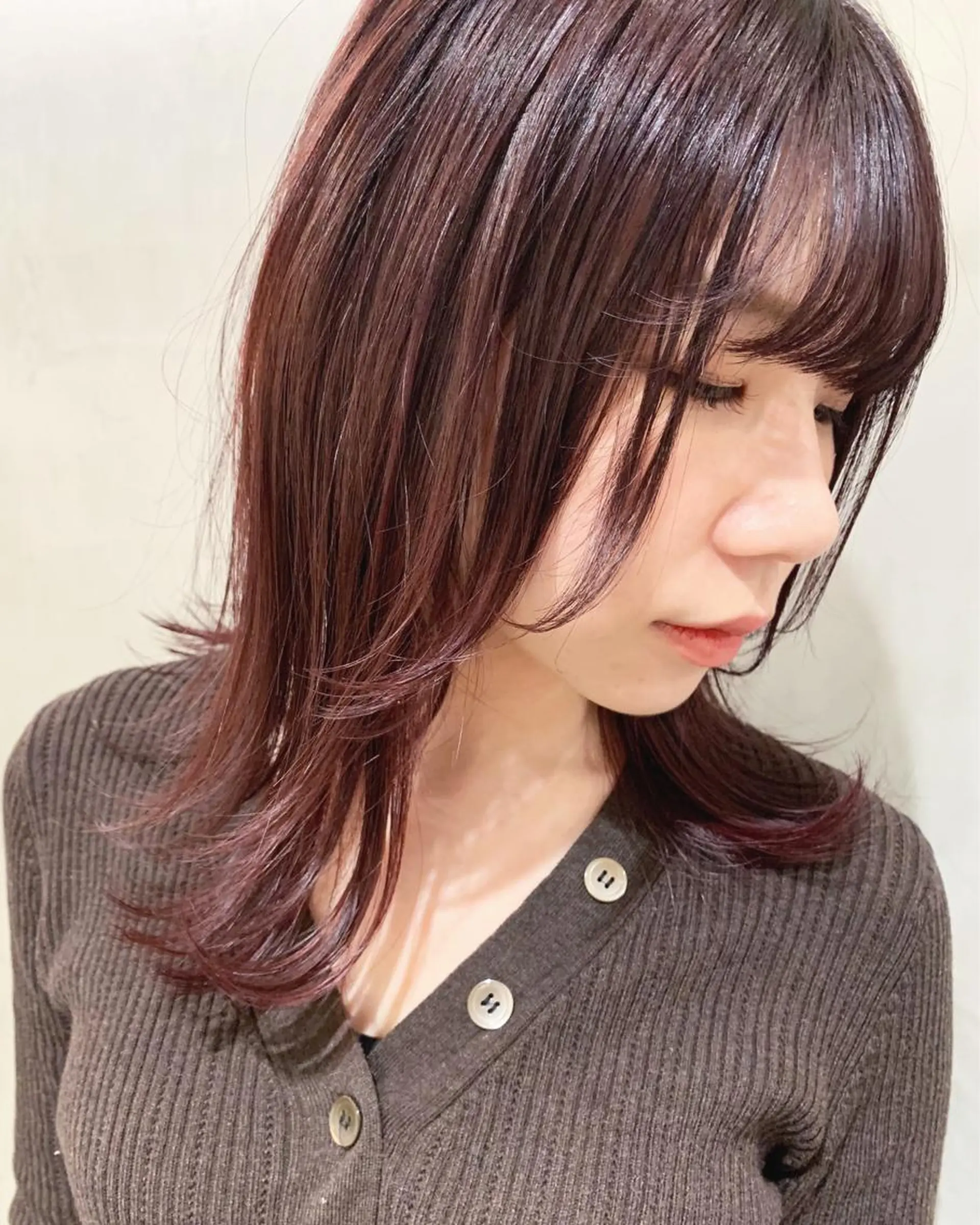 ミディアム カラー カット ヘアカラー トリートメント 優 作のヘアスタイル