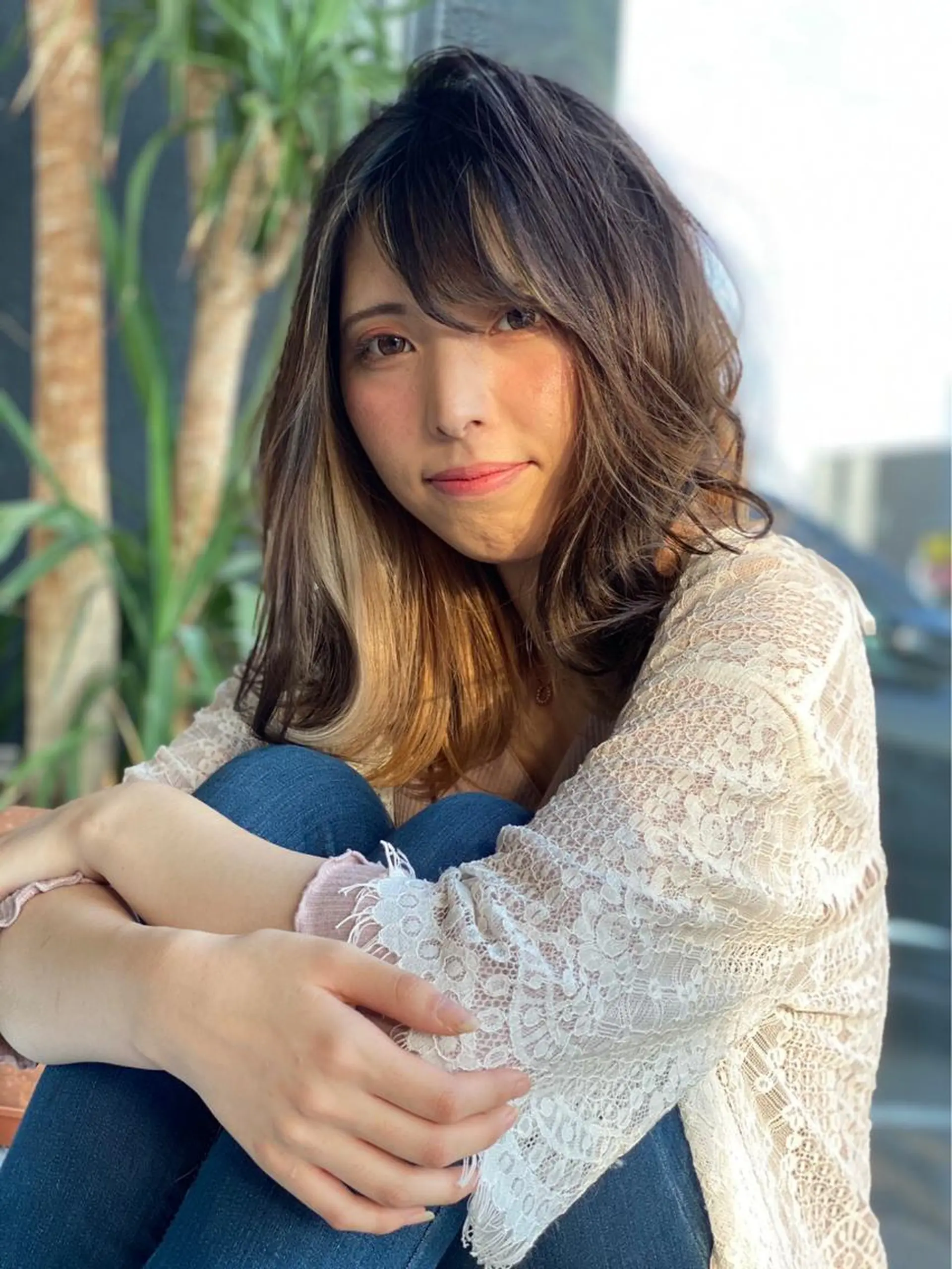 セミロング ヘアカラー トリートメント 村上 楓弥のヘアスタイル