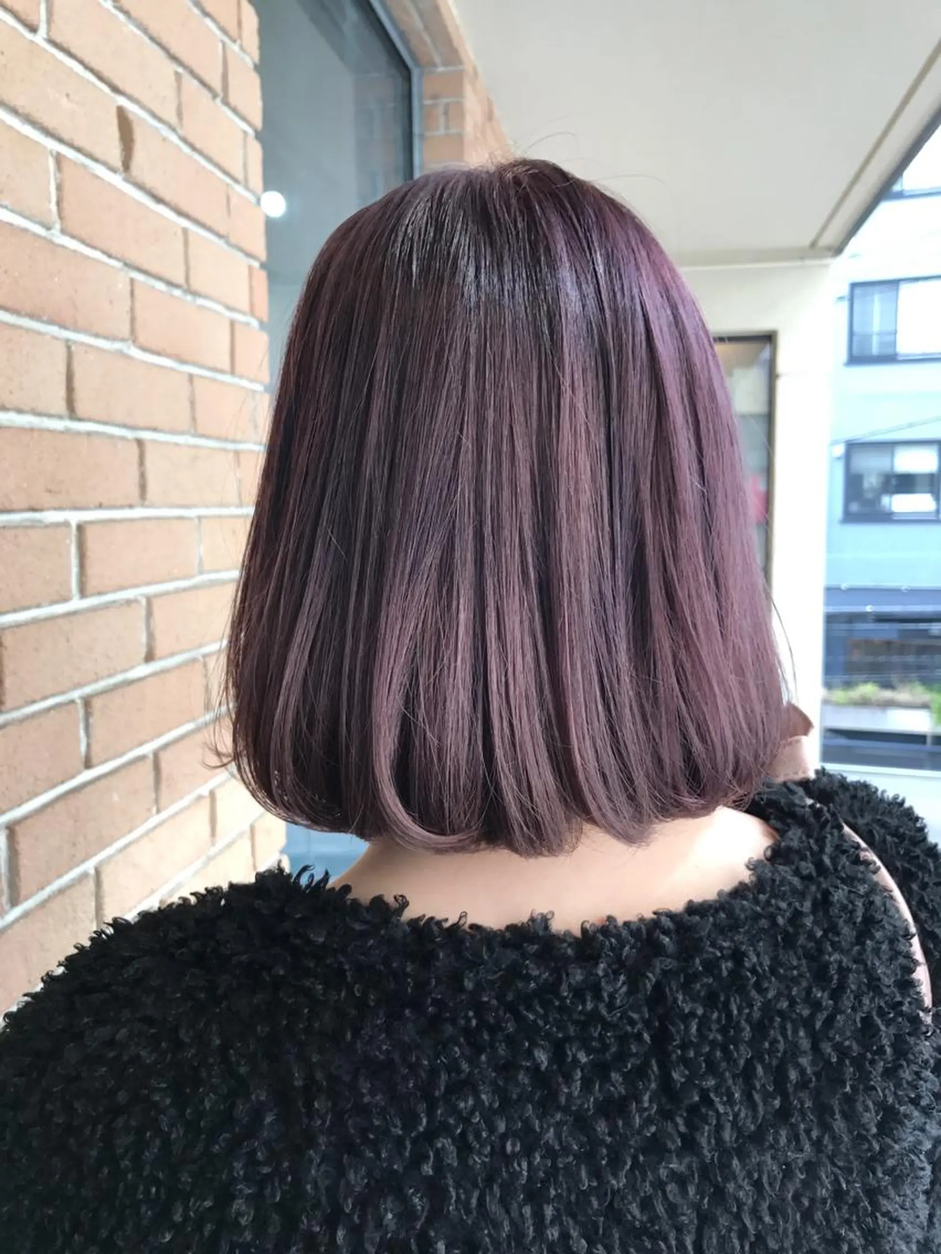 ショート カラー ダブルカラー パープルカラー 高比良 剛のヘアスタイル