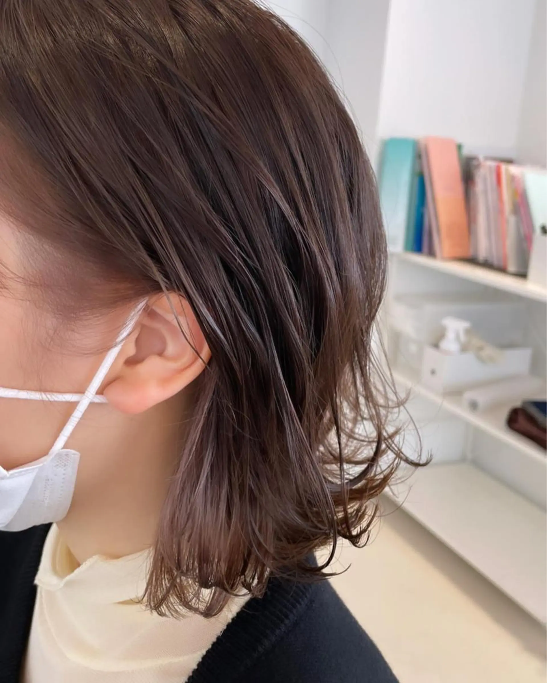 ミディアム カラー ヘアアレンジ ヘアカラー トリートメント リベルテ所属・♦️髪質改善韓国レイ ヤー♦️副店長のヘアスタイル
