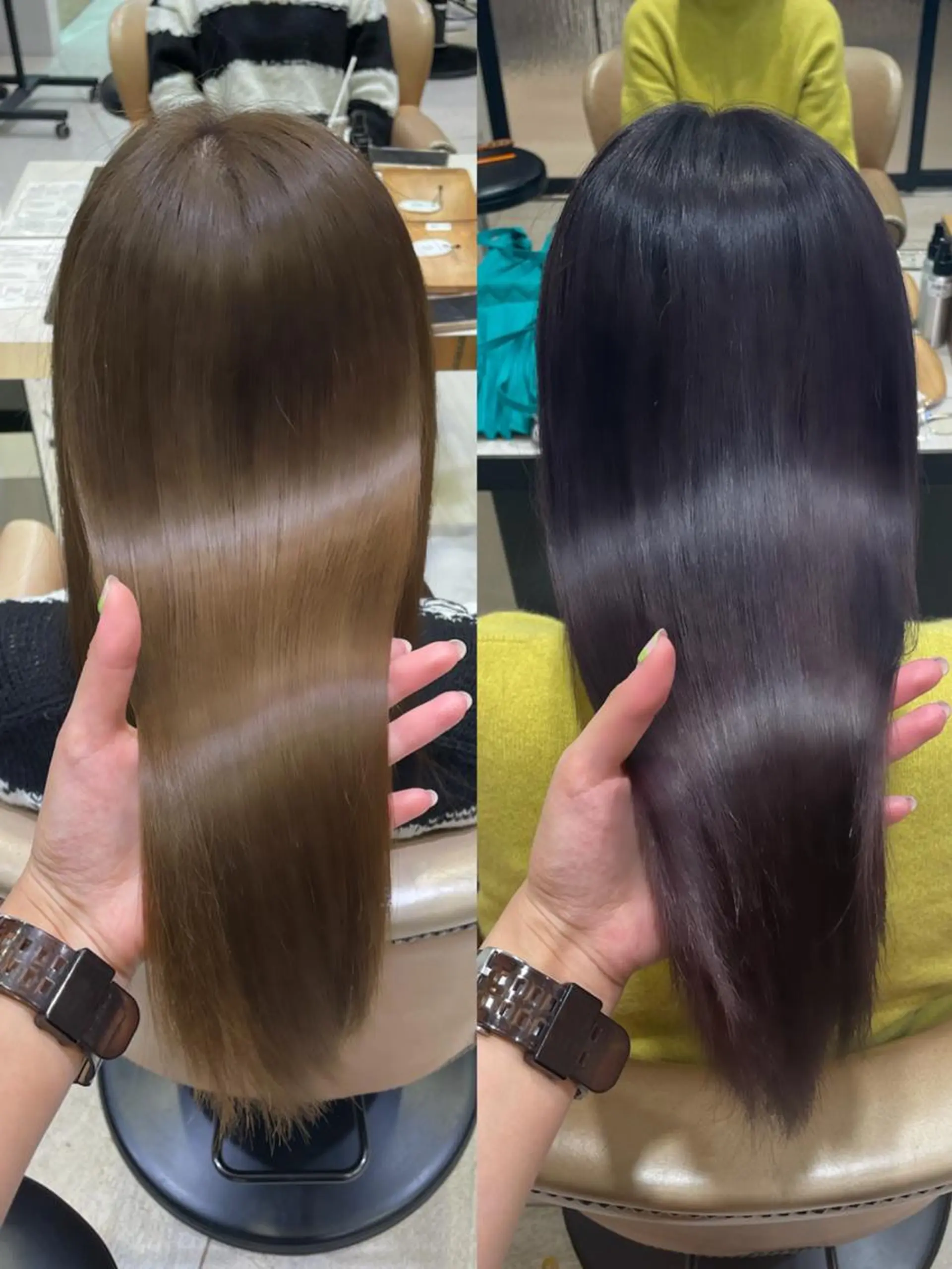 ロング トリートメント 縮毛矯正 トリートメント 韓国🇰🇷透明感 ERIのヘアスタイル