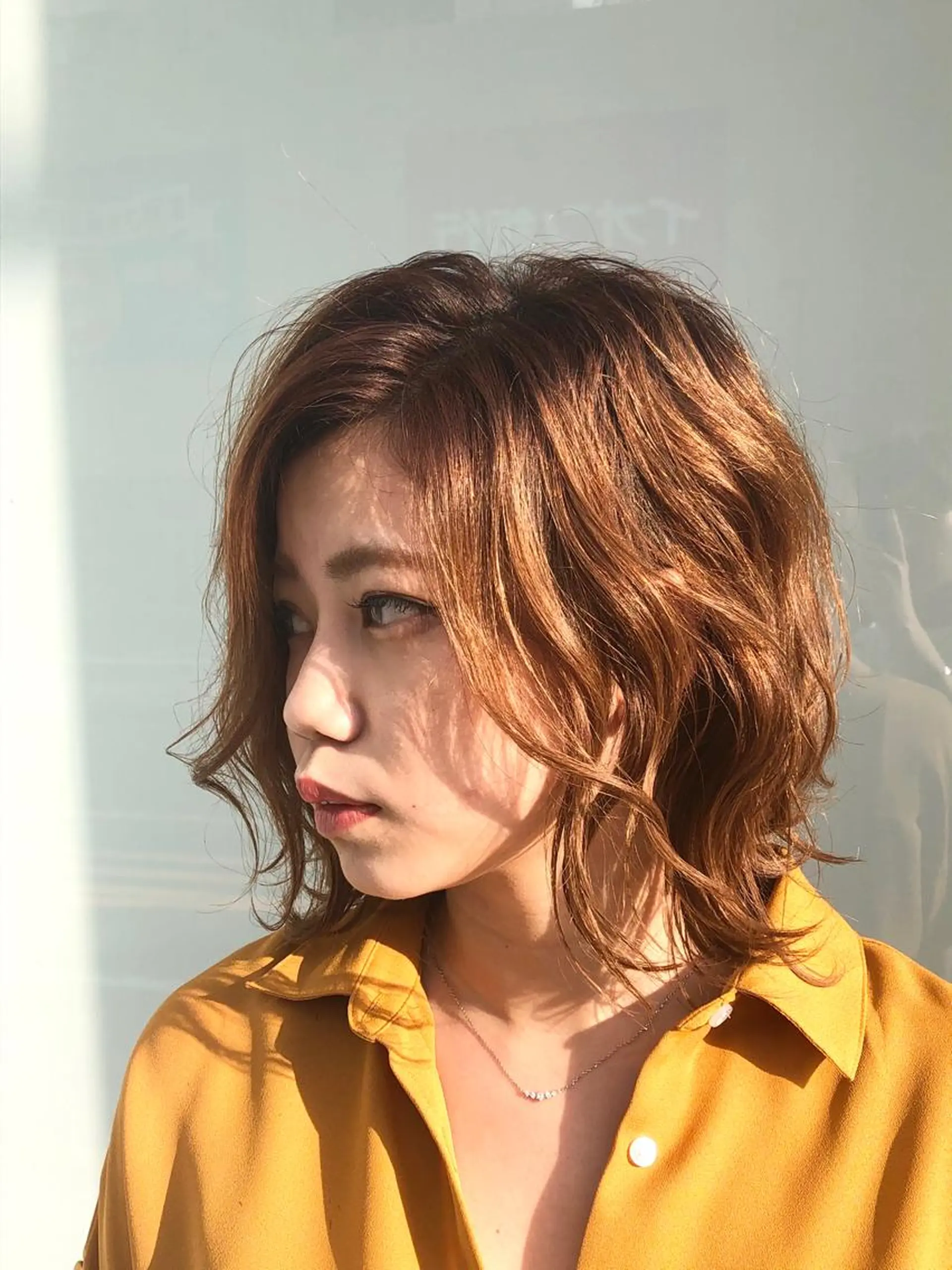 ミディアム パーマ 大人ショート/ 高下将一のヘアスタイル