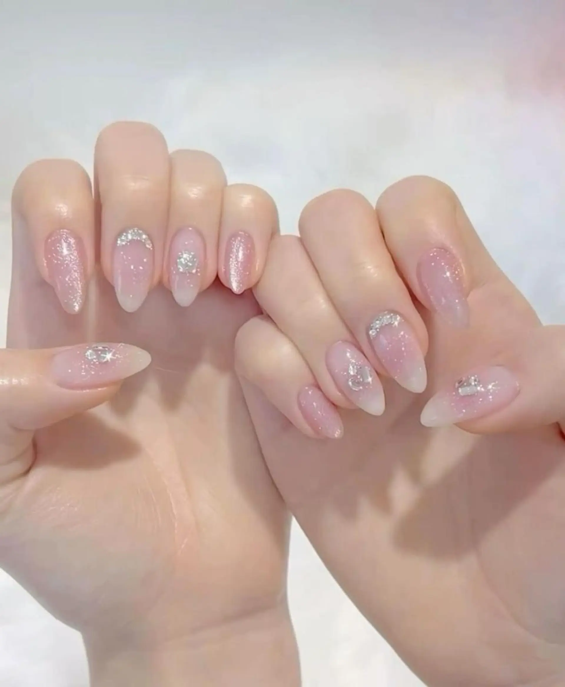 ネイル フレンチネイル ハート 韓国ネイル レース ニュアンスネイル ボニー Coco nailのネイルデザイン