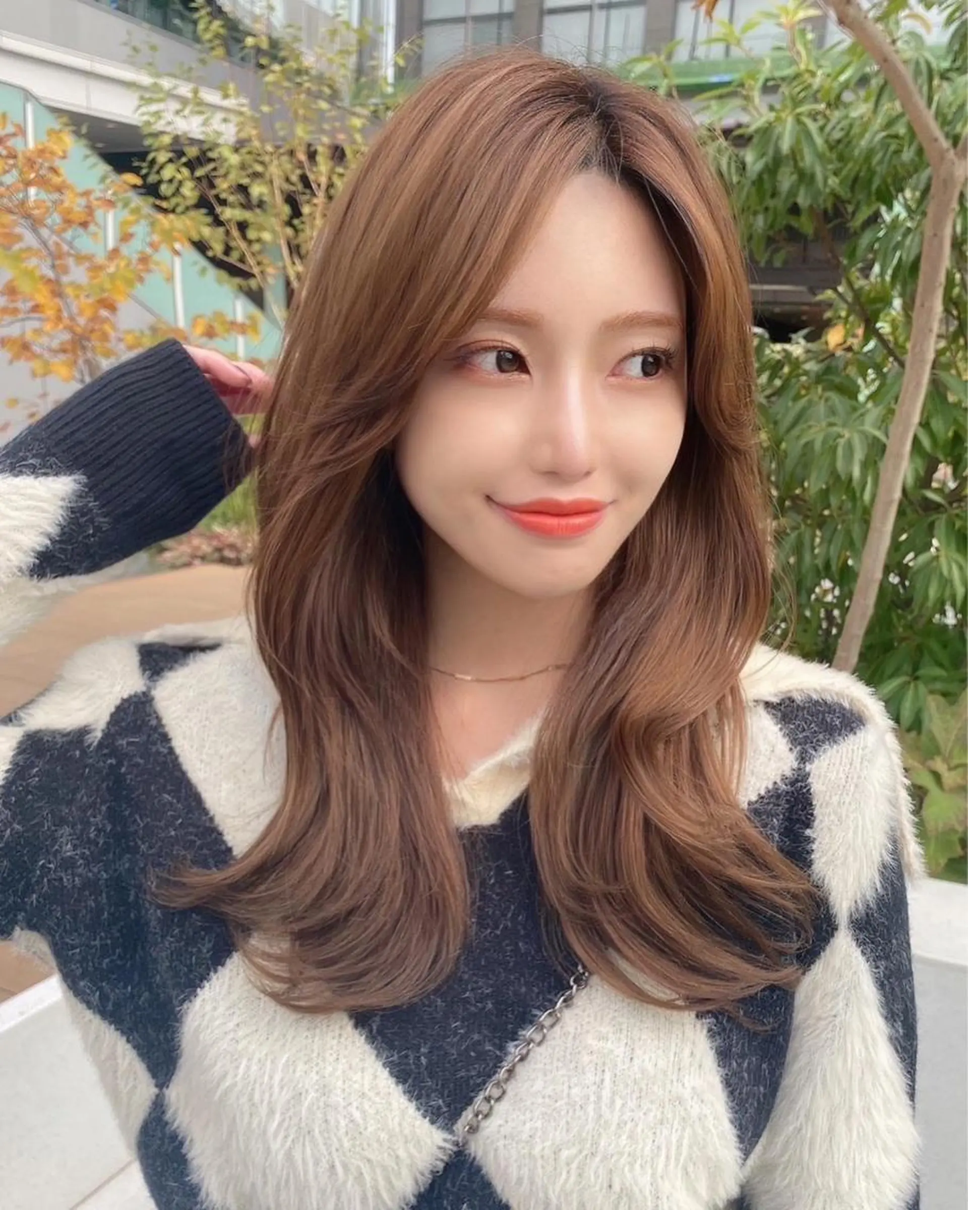 ロング くびれヘア 髪質改善 レイヤーカット ロング 縮毛矯正 カット ヘアカラー トリートメント 🧡くびれヘア/前髪 顔周り🧡久原結衣のヘアスタイル
