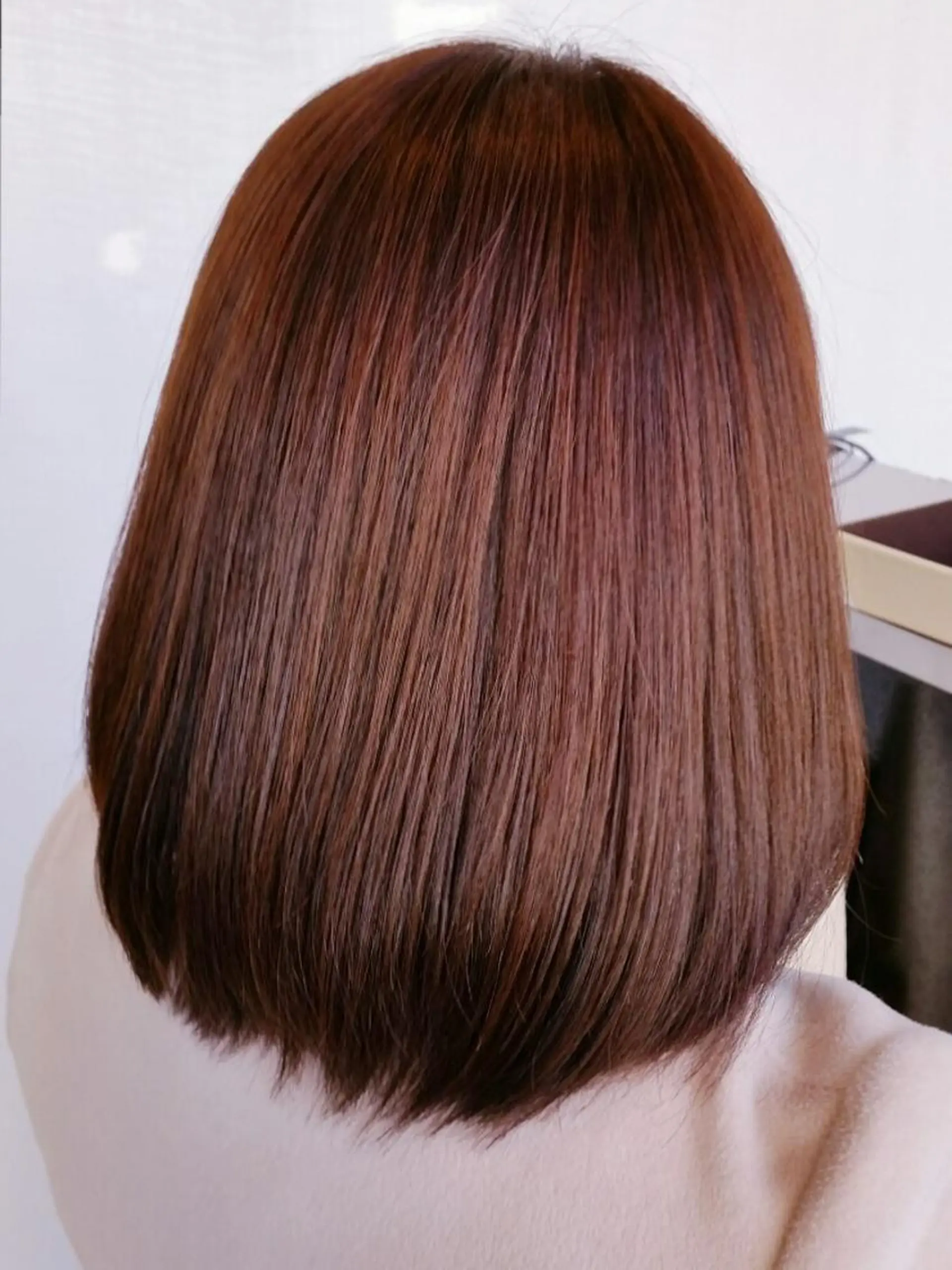 セミロング ピンクブラウン ボブ 山中 誠一朗のヘアスタイル