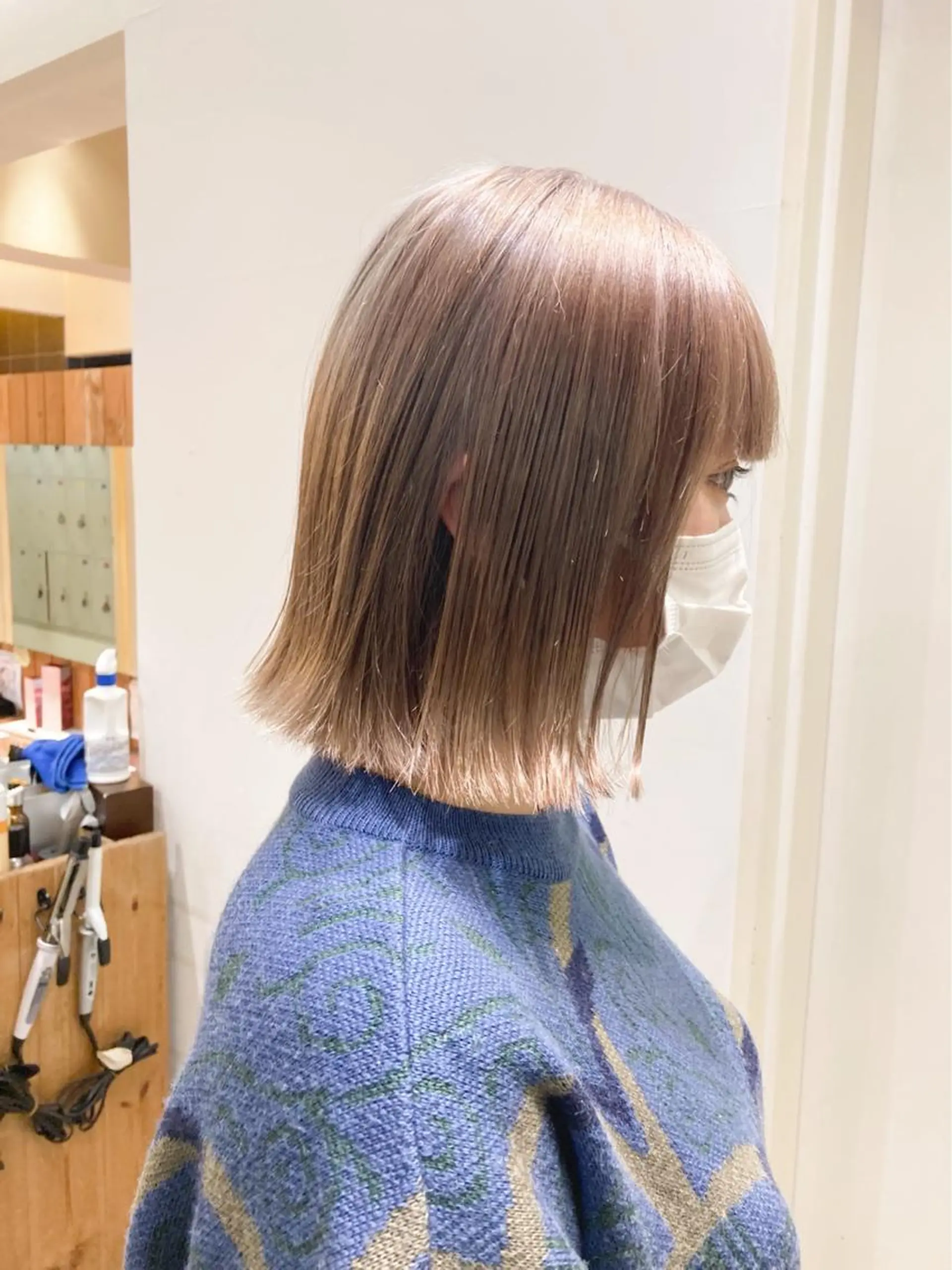 ミディアム カラー ベージュカラー ダブルカラー ミルクティーベージュ 韓国風カラー🦄水野 みやび🪽🌈のヘアスタイル