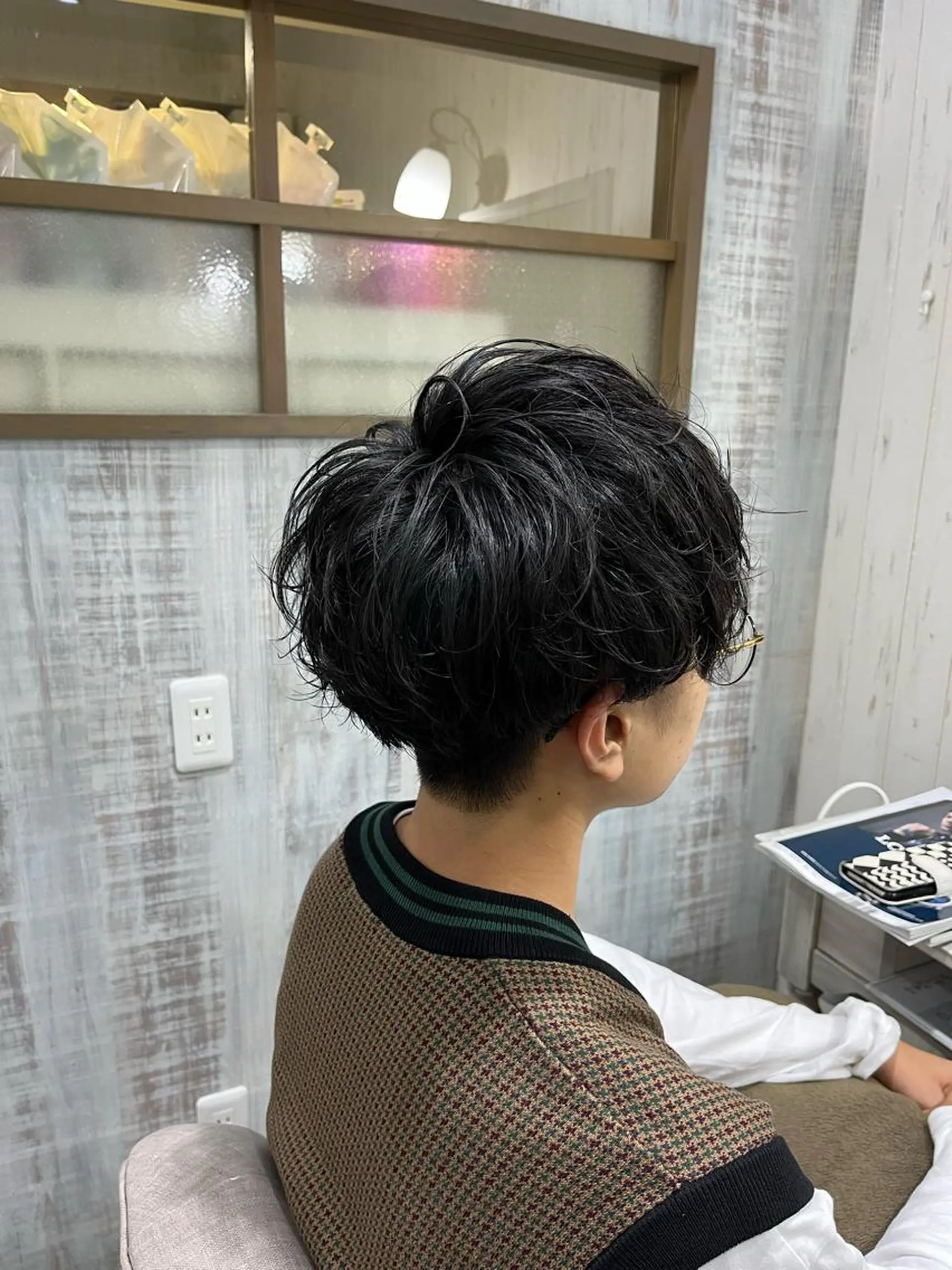 パーマ メンズ カット パーマ トリートメント イシジマ タカナリのヘアスタイル