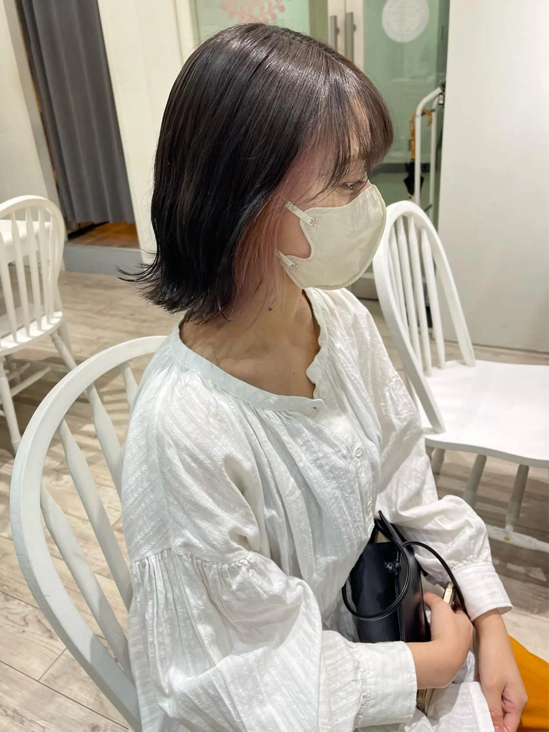 カラー ブリーチ インナーカラー ピンクカラー ホワイトピンク 色落ちまで可愛く✨ モテカラー別所好葉のヘアスタイル