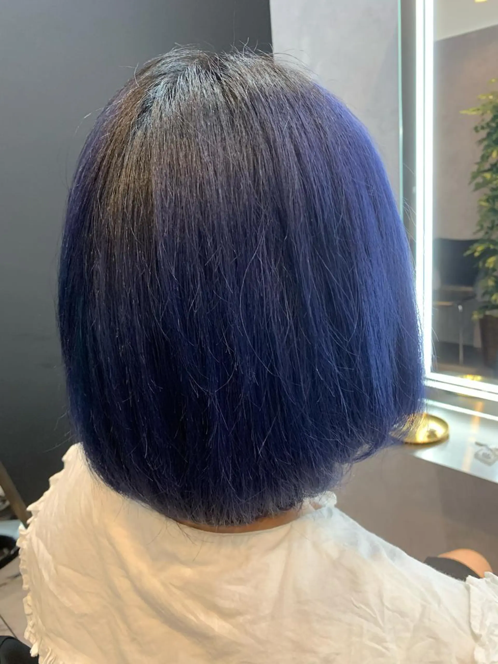 ミディアム カラー ネイビーカラー ヘアカラー トリートメント 透明感/ブリーチ縮毛 /髪質改善/星野純一のヘアスタイル