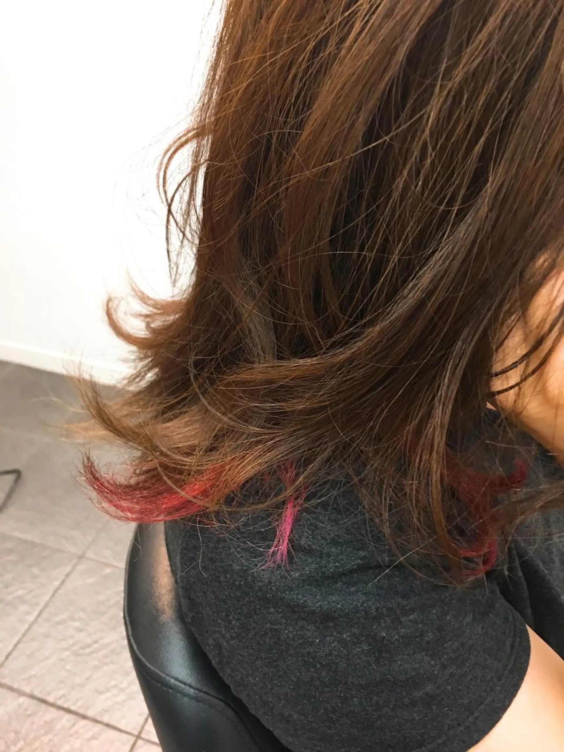 ミディアム カラー インナーカラー ピンクカラー lottacucci所属・デジタルパーマ💫/ 似合わせカット✂️のヘアスタイル