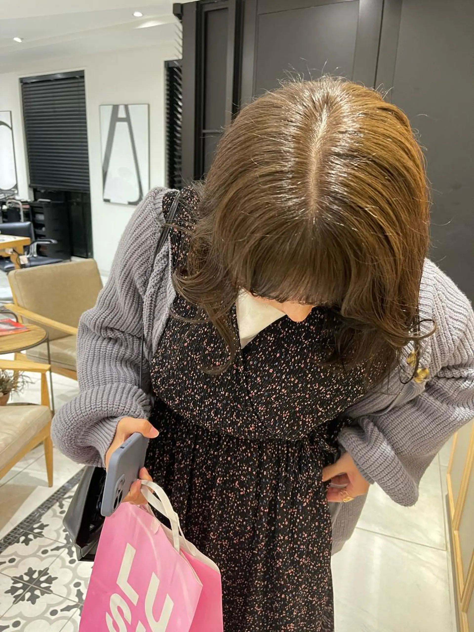 セミロング カラー ヘアカラー トリートメント ヘッドスパ ヘアセット ラベンダー/レイヤー カット🤎mamiのヘアスタイル